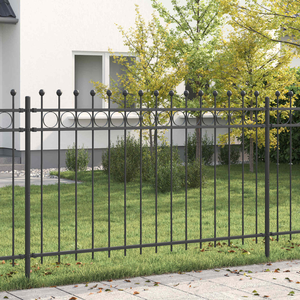 Anneli fence Black 200 x 130 cm Powder-coated steel