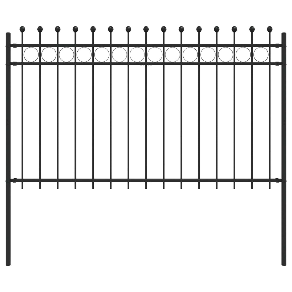 Anneli fence Black 200 x 130 cm Powder-coated steel