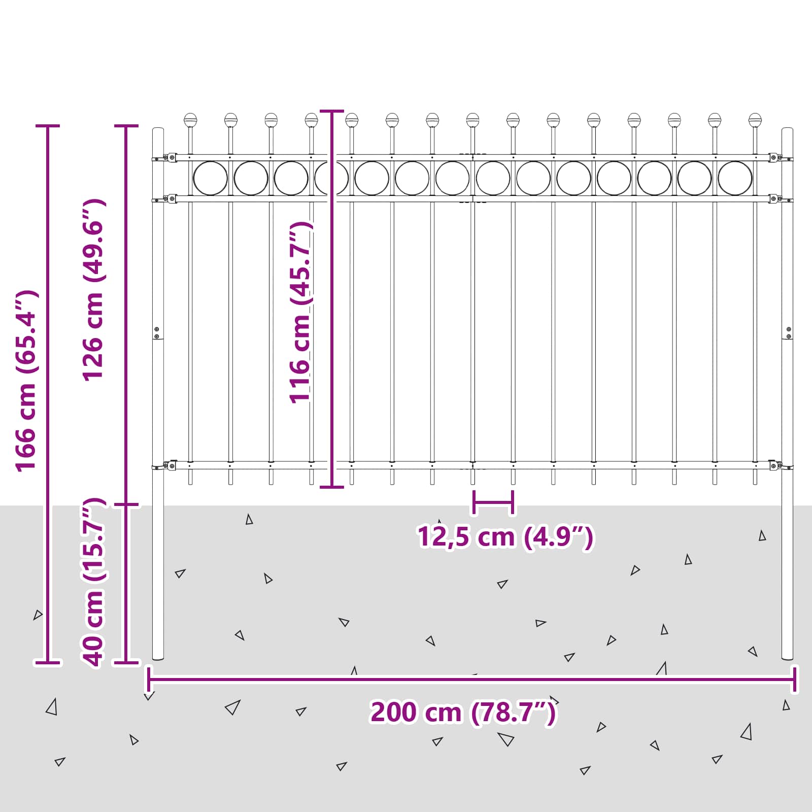 Annele tvora Juoda 200 x 130 cm Milteliniu būdu dengtas plienas