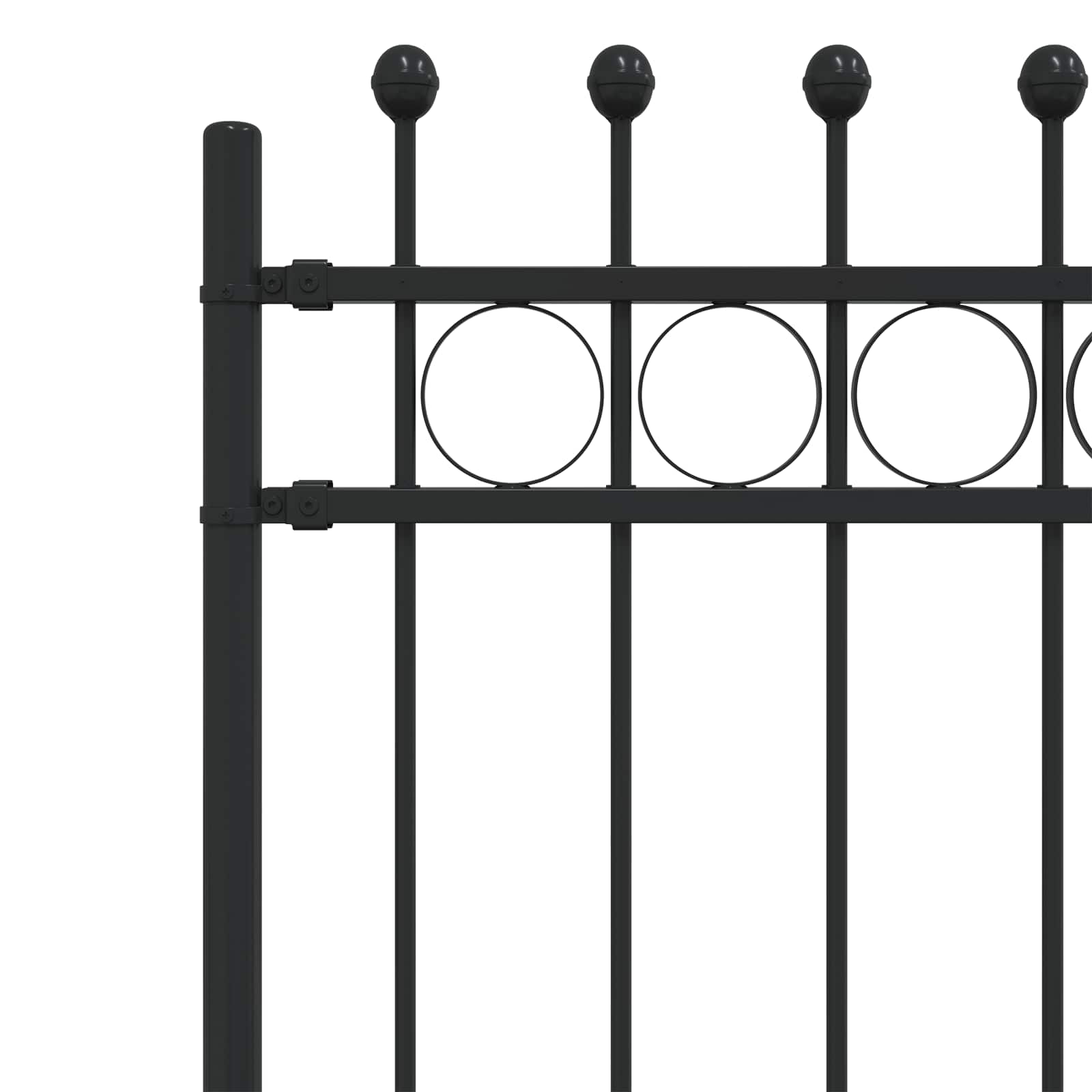 Annele Black Fence 200 x 200 cm Powder-Coated Steel