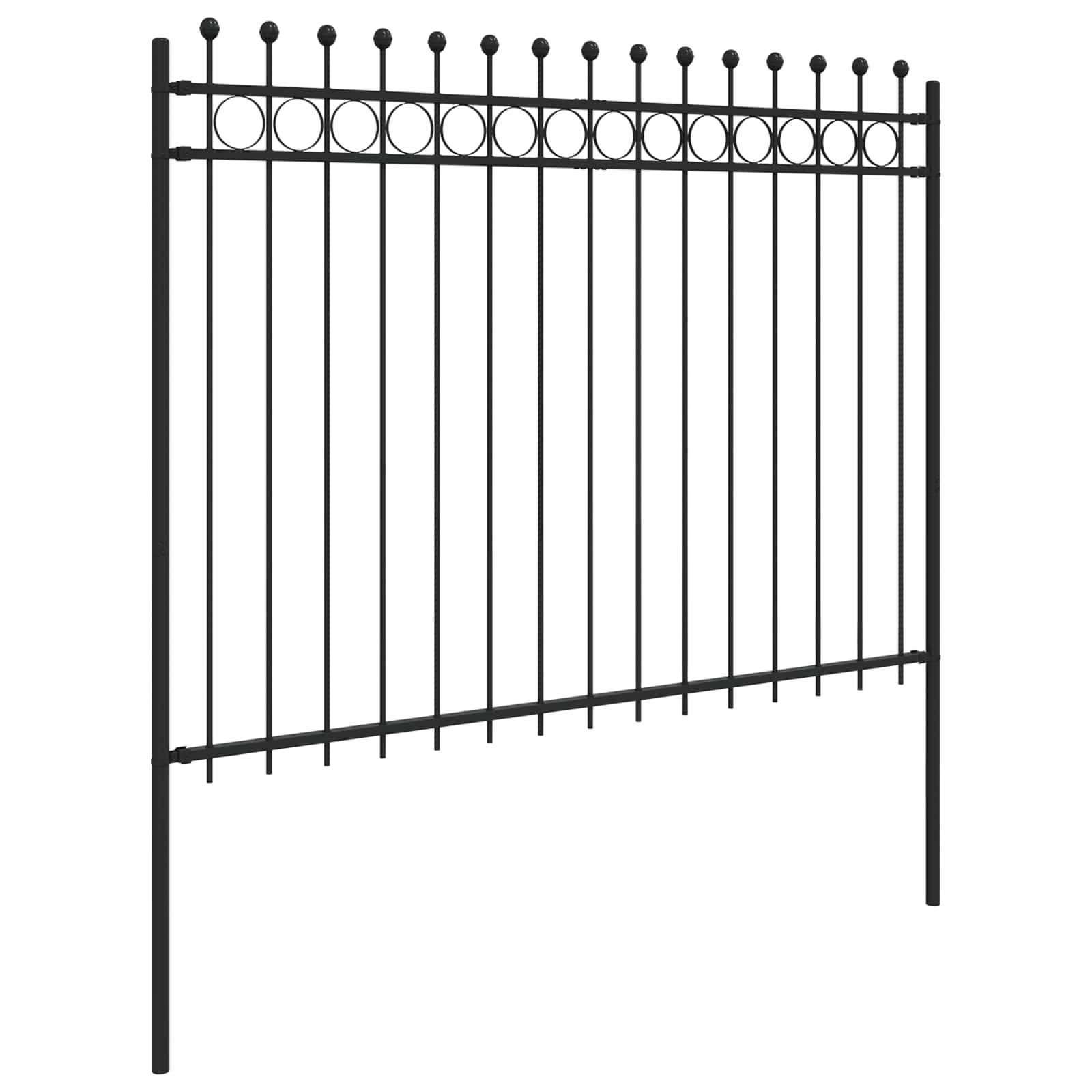 Annele Black Fence 200 x 200 cm Powder-Coated Steel