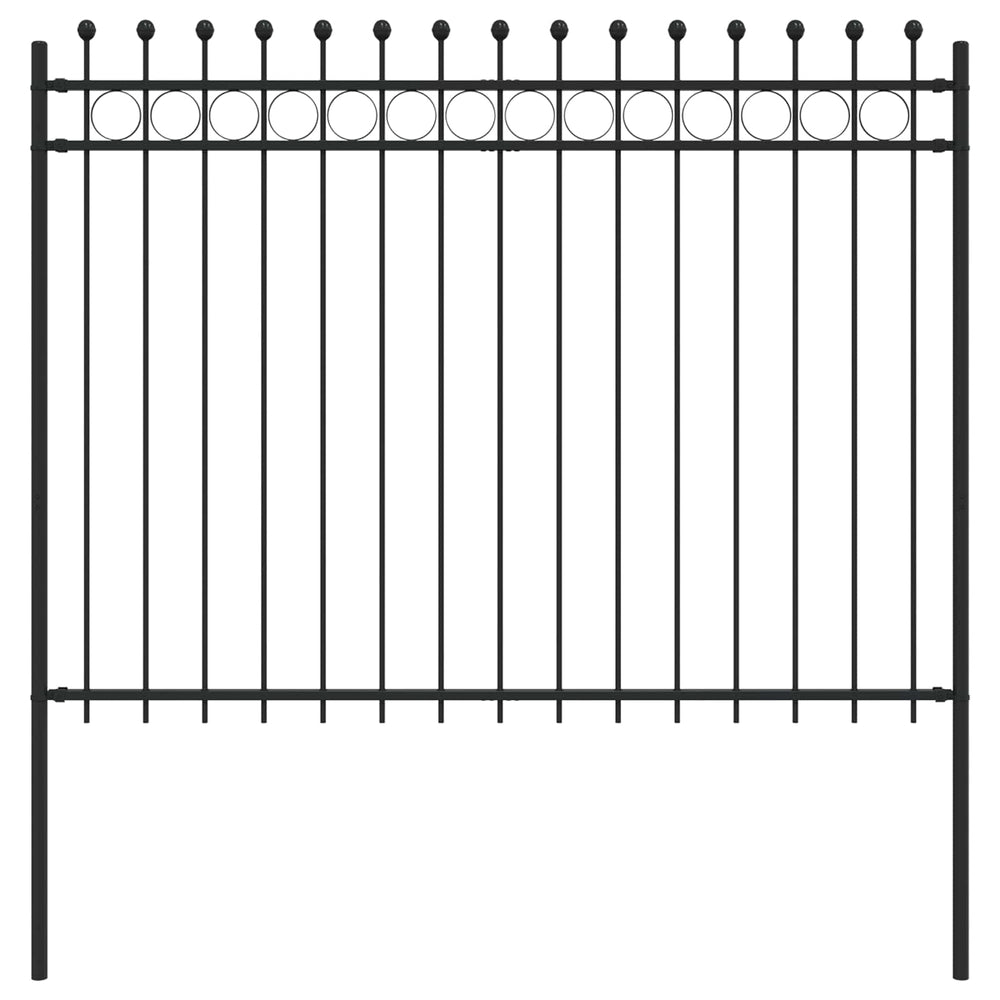 Annele Black Fence 200 x 200 cm Powder-Coated Steel