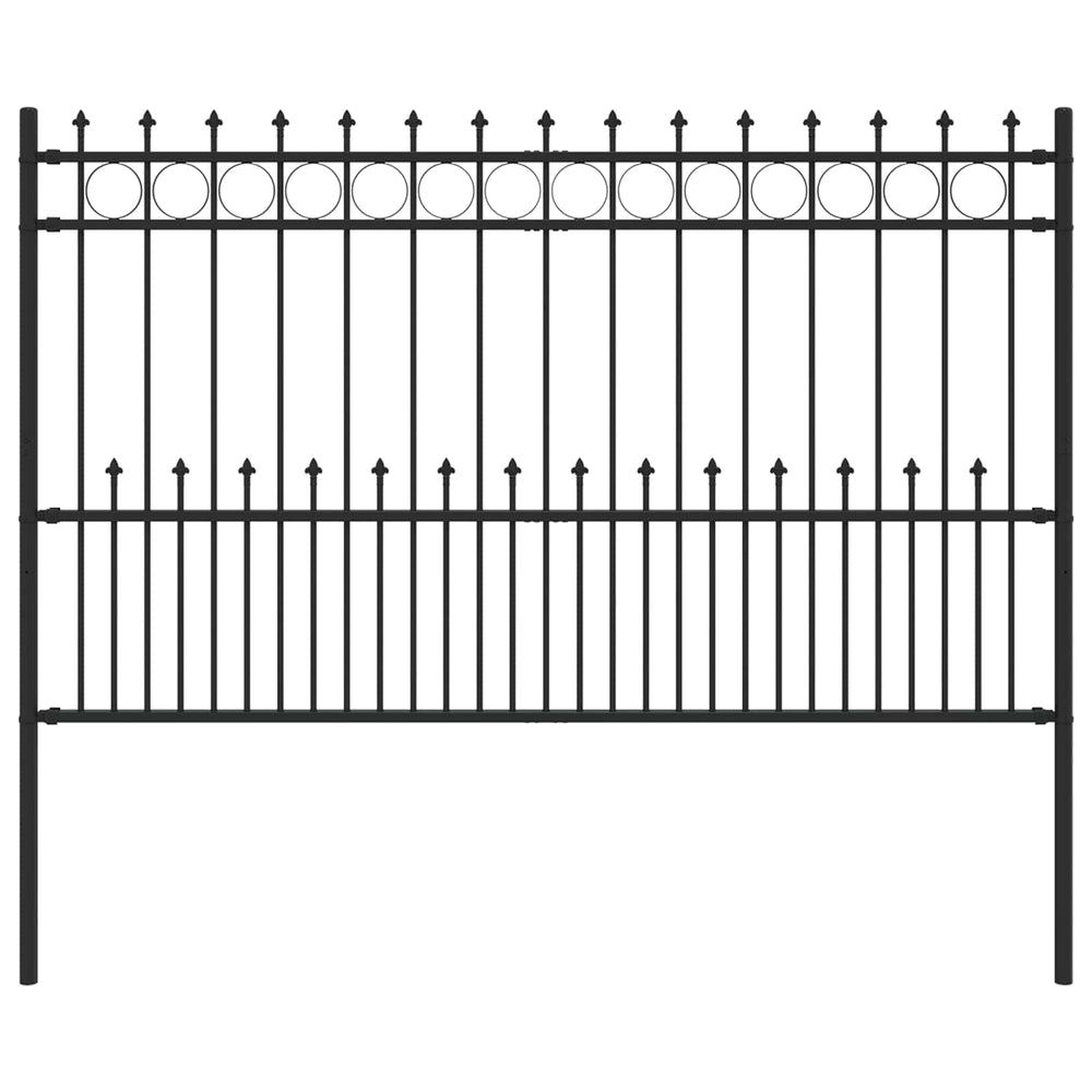 Dygliuota žiedų tvora Juoda 200 x 130 cm