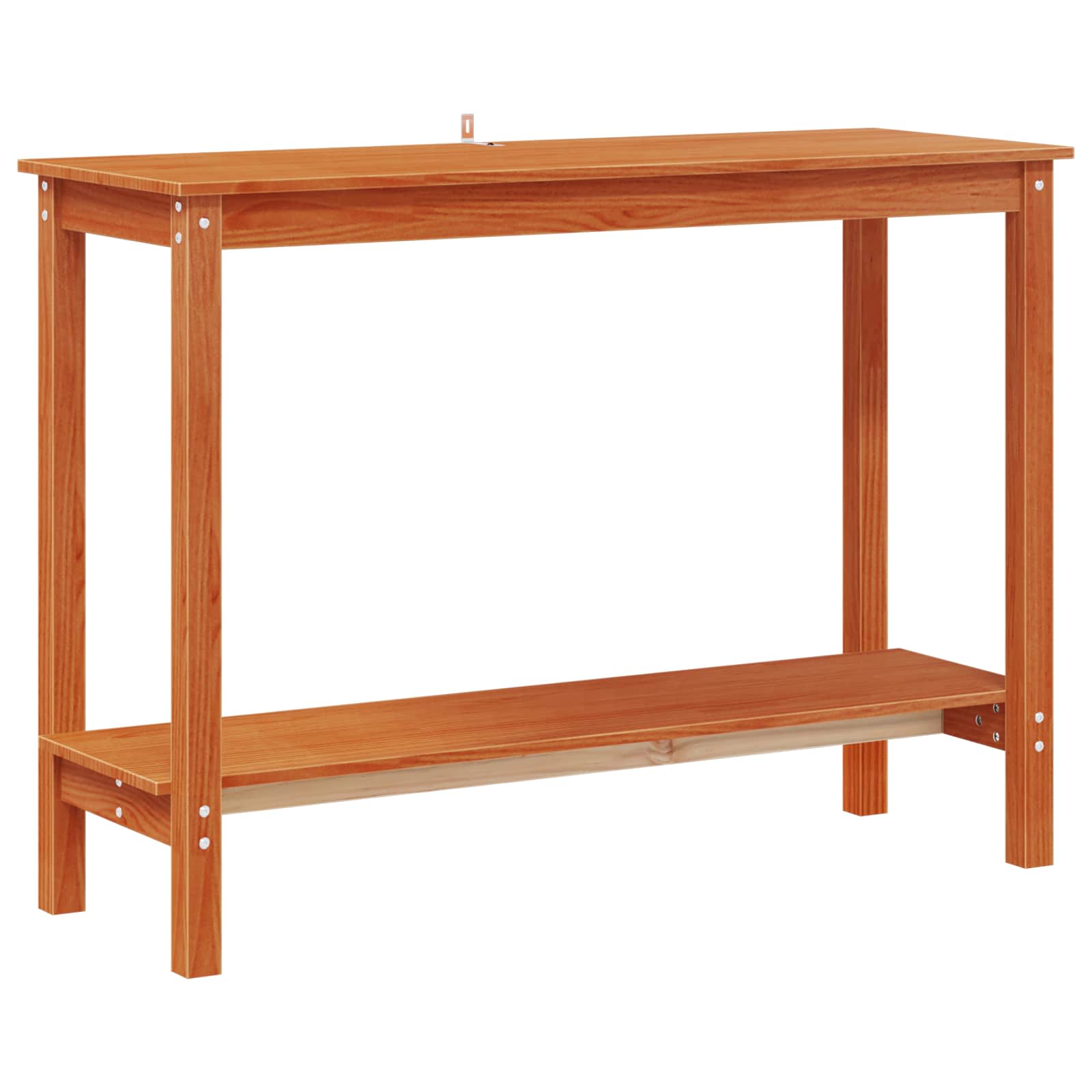 Console table with shelf Waxed Brown 110 x 40 x 80 cm