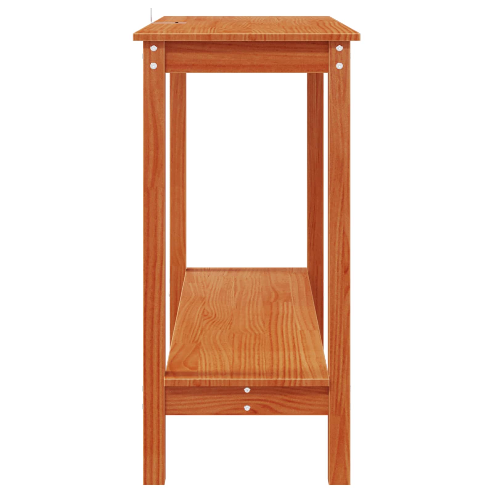 Console table with shelf Waxed Brown 110 x 40 x 80 cm
