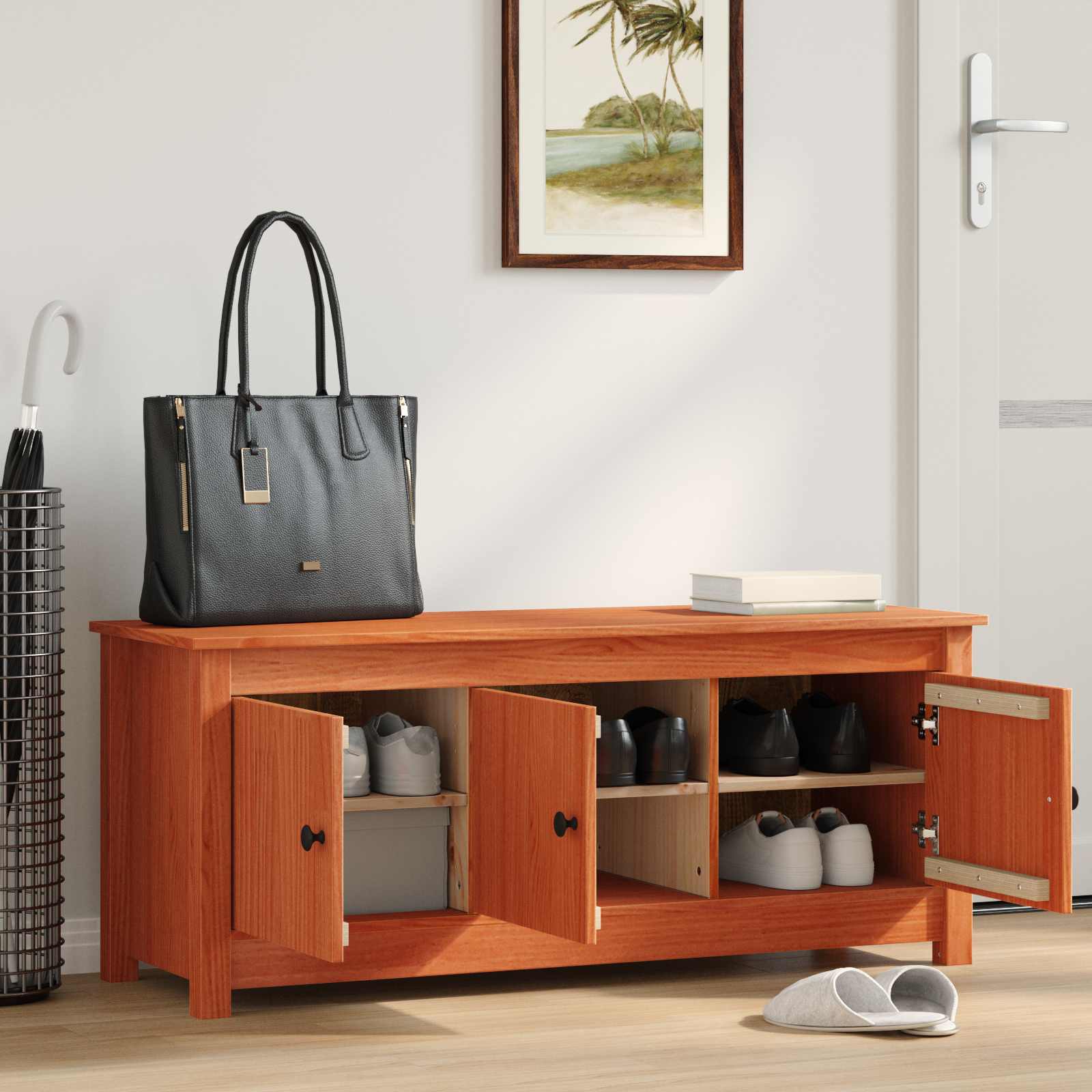 Apavu kaste Vaško Ruda 110 x 38 x 45,5 cm Masīva priedes koksne