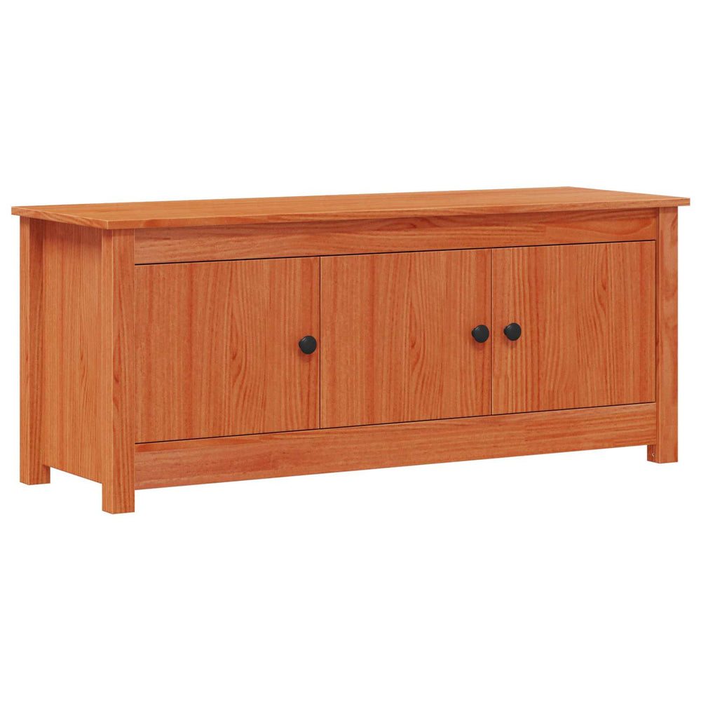 Shoe Storage Bench Waxed Rustic 110 x 38 x 45.5 cm Solid Pine Wood