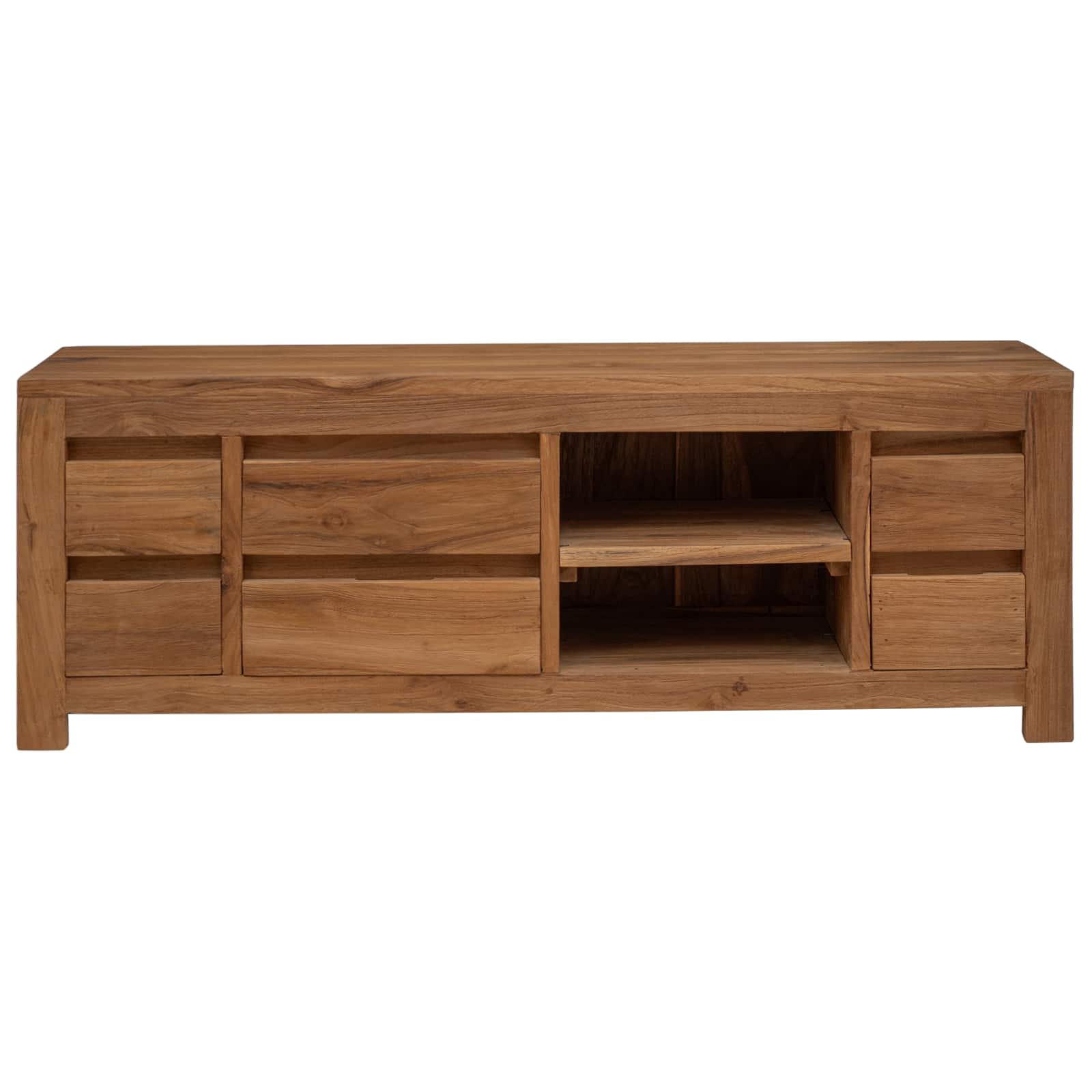 TV spintelė 110 x 30 x 40 cm Natūrali Kieto teka medžio