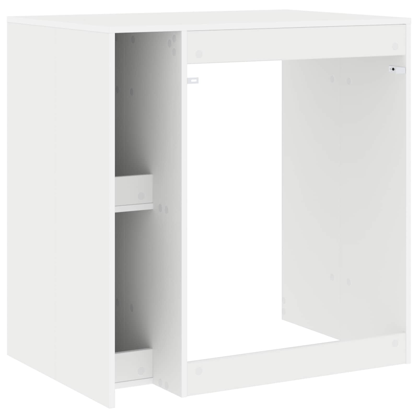 Skalbimo mašinos spintelė su saugykla Balta 87 x 60 x 89 cm