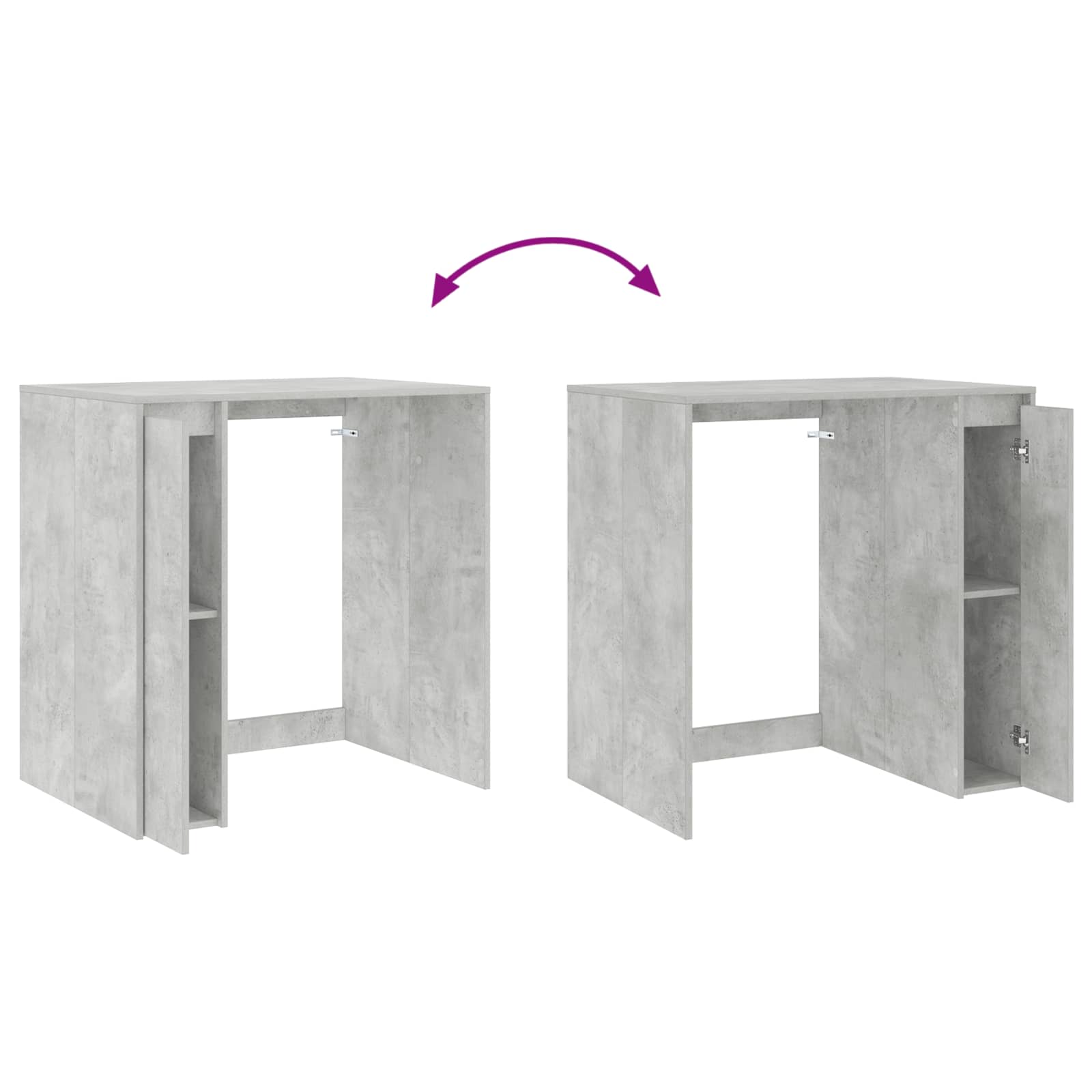 Skalbimo mašinos spintelė su saugykla Betono 87 x 60 x 89 cm