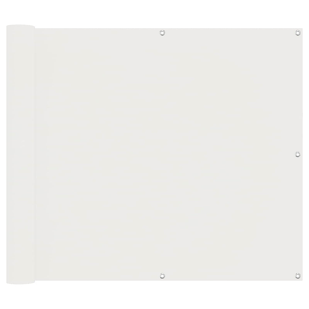 Balcony Screen White 100 x 600 cm Oxford Fabric