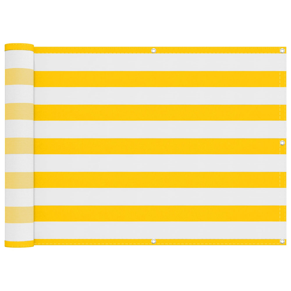 Balkono Ekranas Geltona ir balta 75 x 200 cm