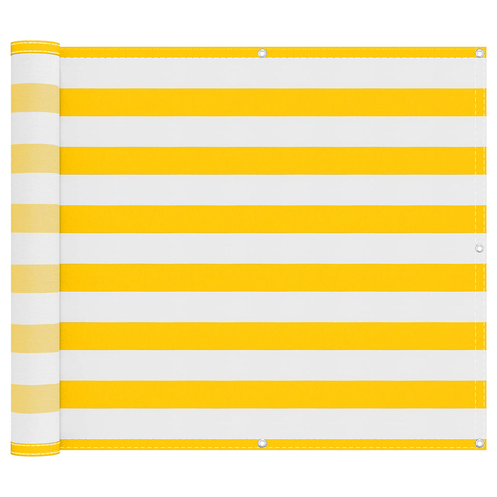 Balkono Ekranas Geltona ir balta 100 x 500 cm Oksfordo audinys