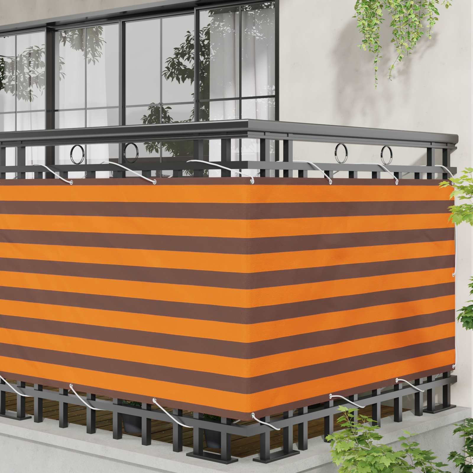 Balkono Ekranas 100 x 600 cm Oksfordo audinys Stačiakampio