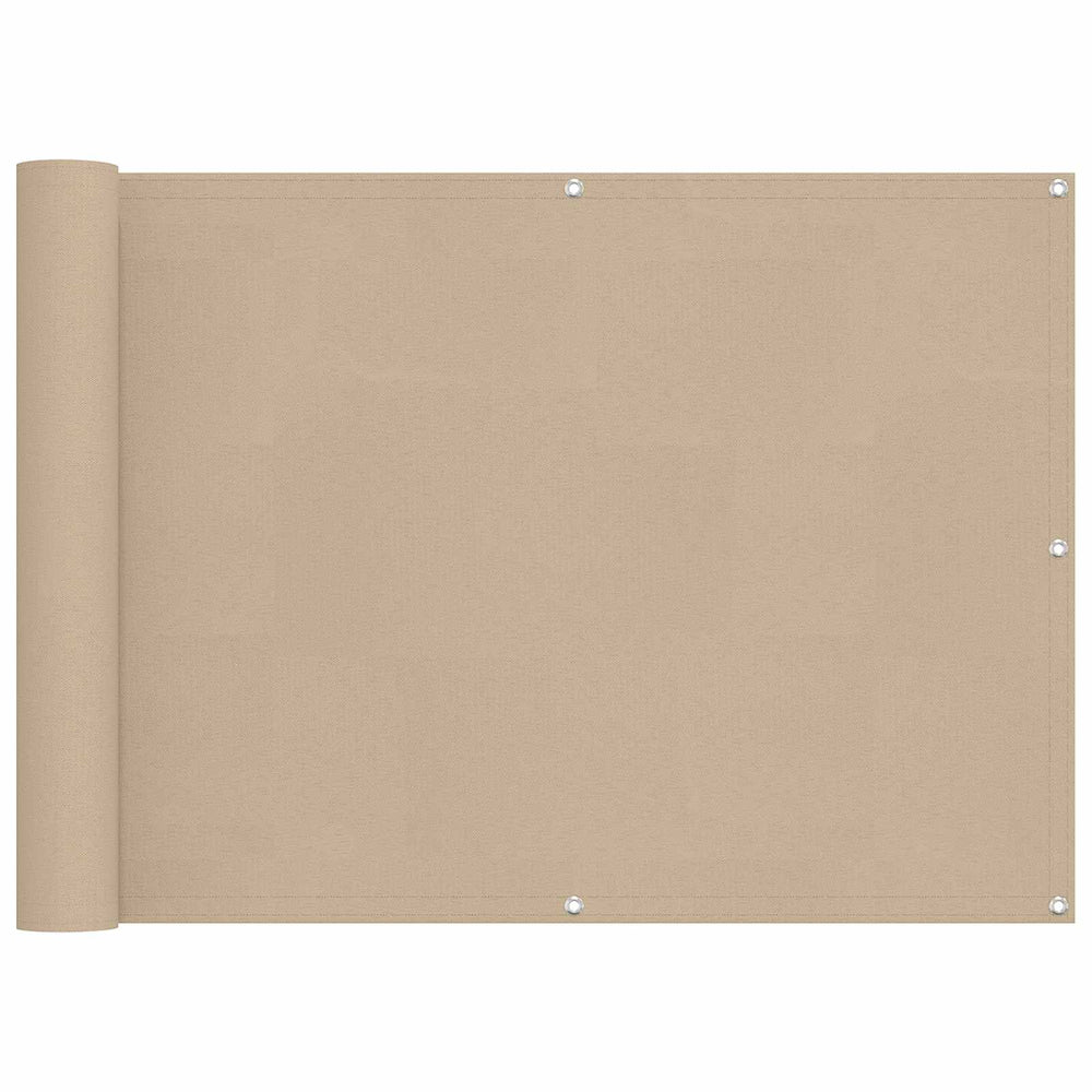 Balkono Ekranas Smėlio 75 x 200 cm PU dengtas oksfordas alu