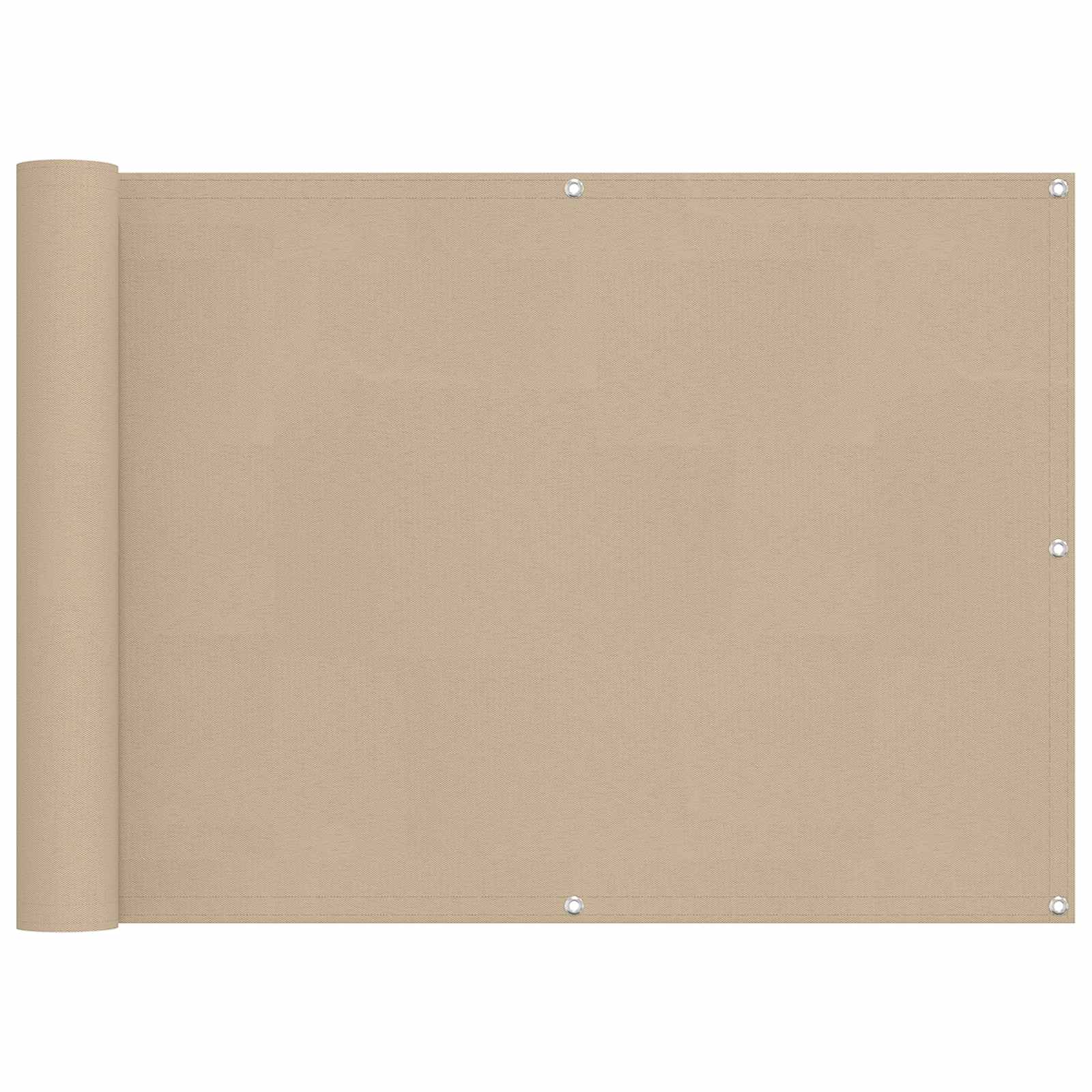 Balkono Ekranas Smėlio 75 x 200 cm PU dengtas oksfordas alu