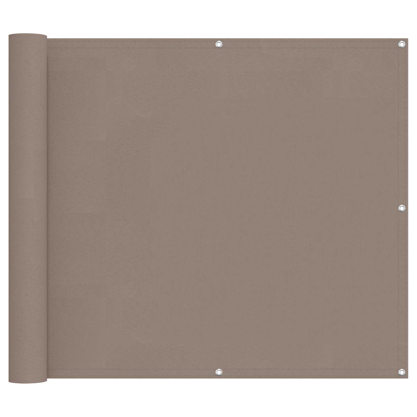 Balkono Ekranas Taupe 100 x 400 cm Oksfordo audinys