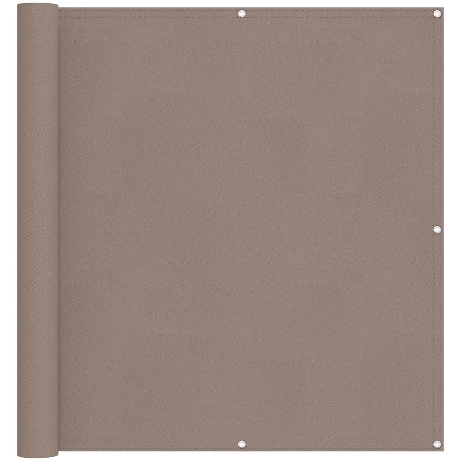 Balcony Screen Taupe 110 x 200 cm Oxford Fabric