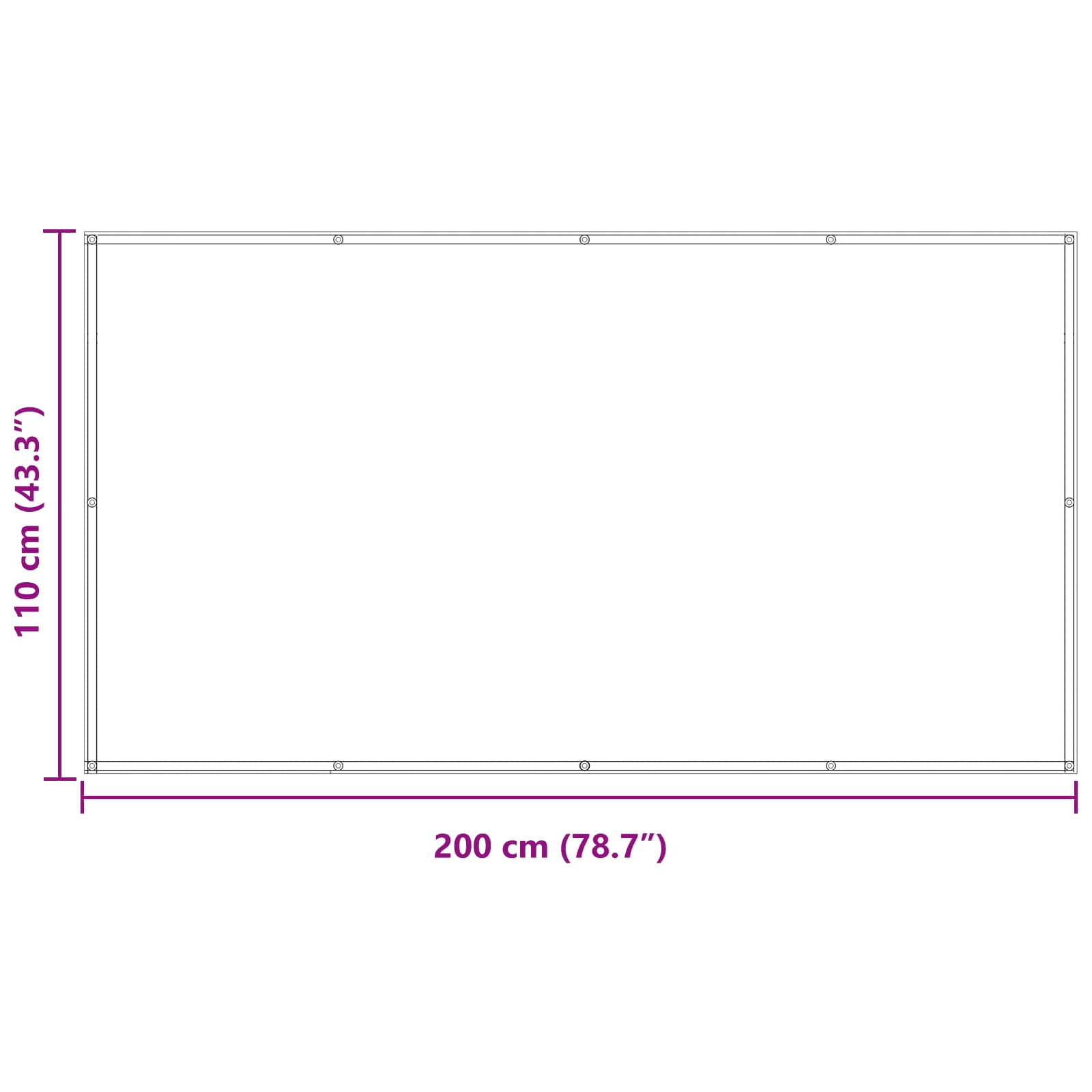 Balcony Screen Taupe 110 x 200 cm Oxford Fabric