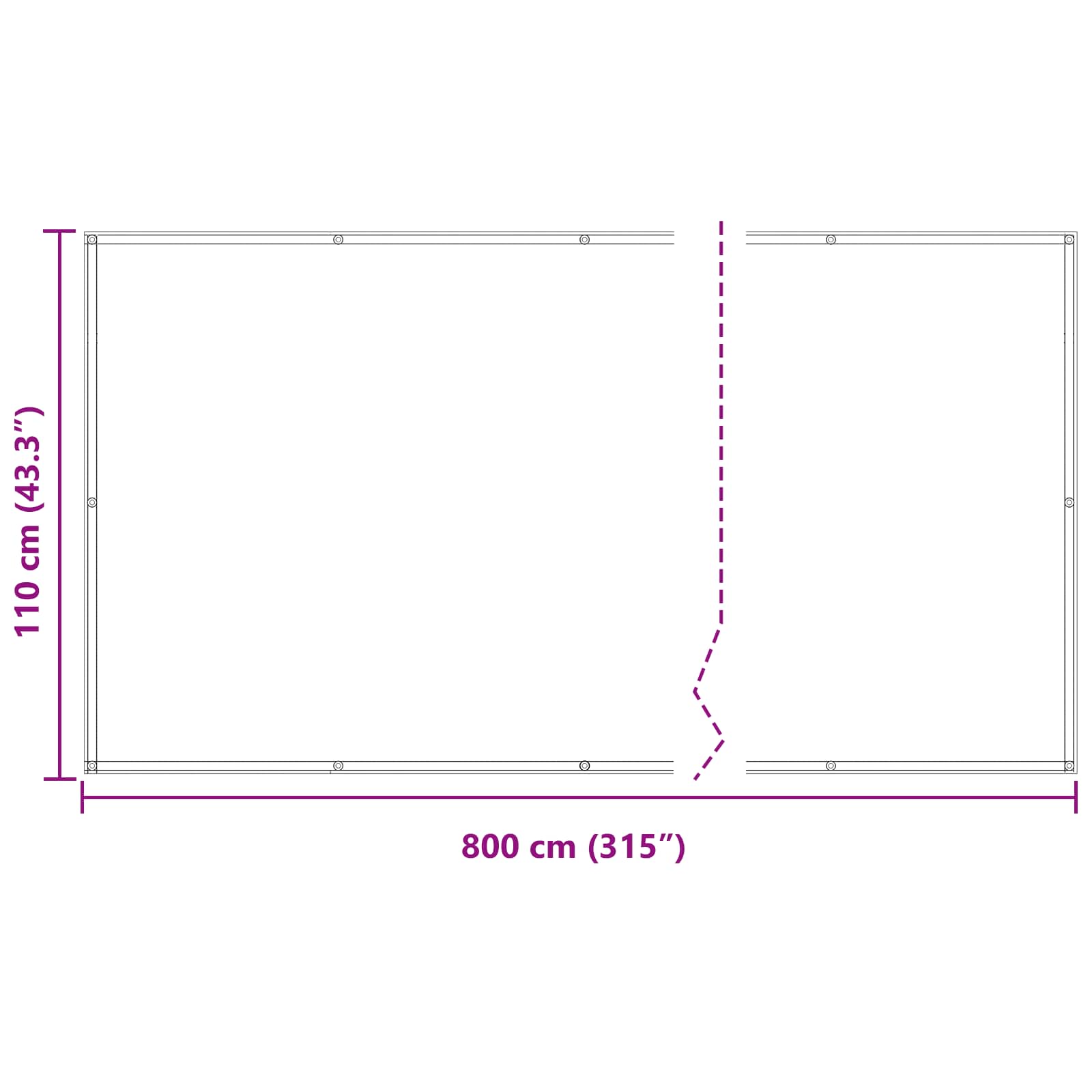 Balkono Ekranas Geltona 110 x 800 cm Oksfordo audinys