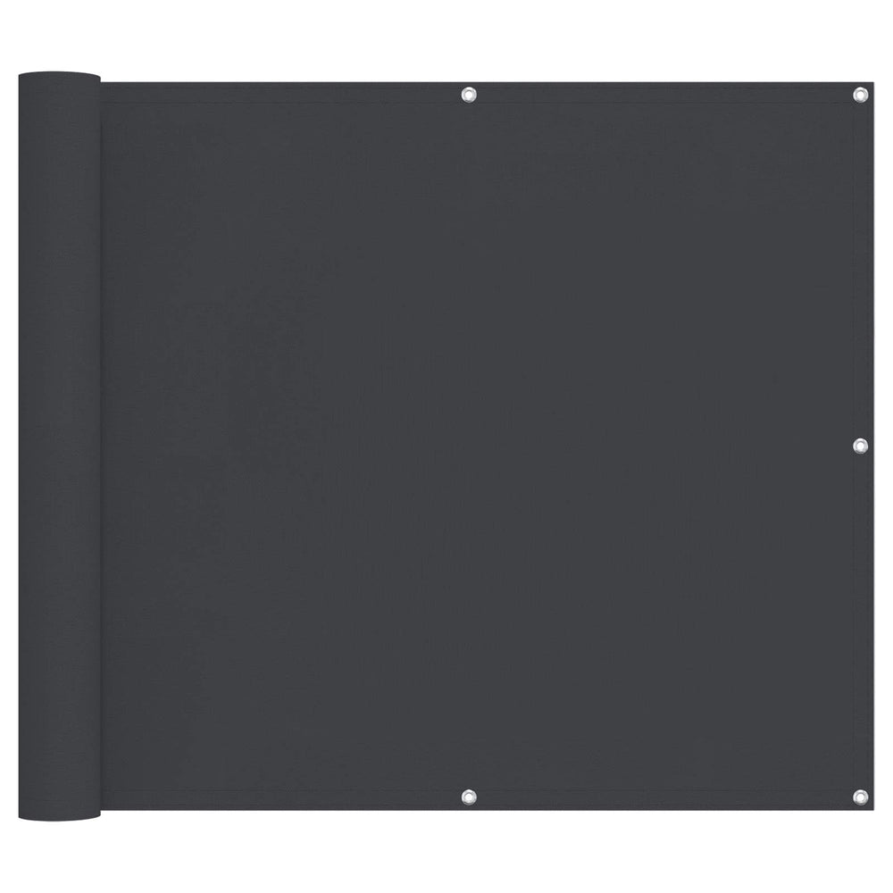 Balcony Screen Black 90 x 200 cm PU-coated oxford alu