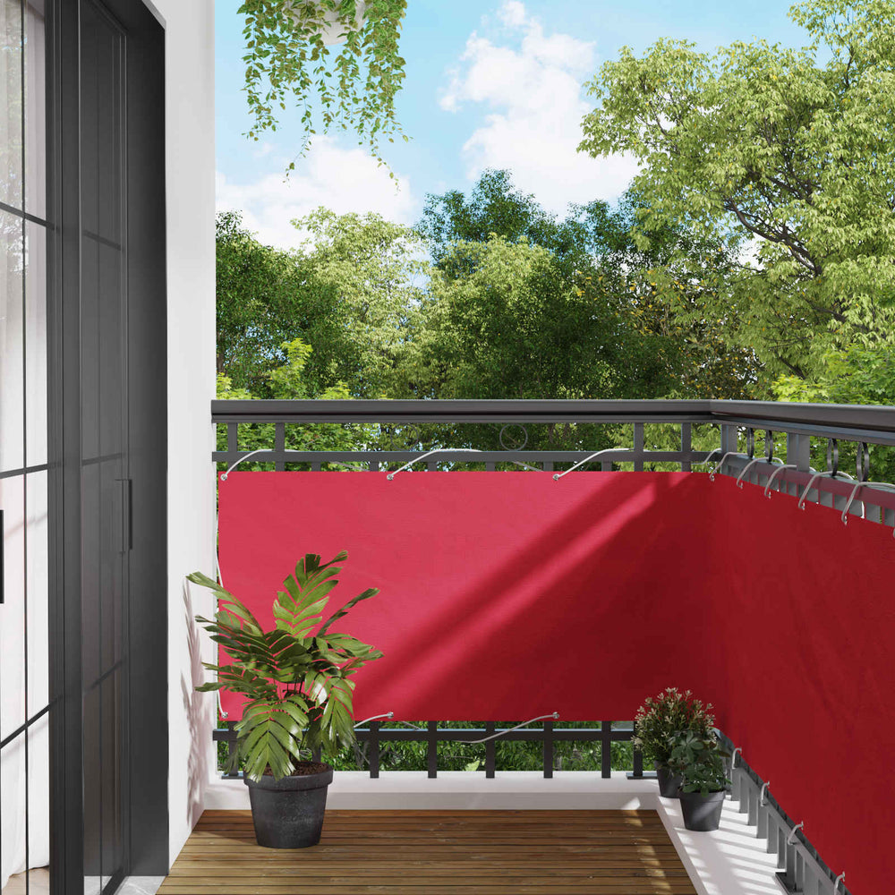Balkono Ekranas Vyšninė 75 x 600 cm PU dengtas oksfordas alu