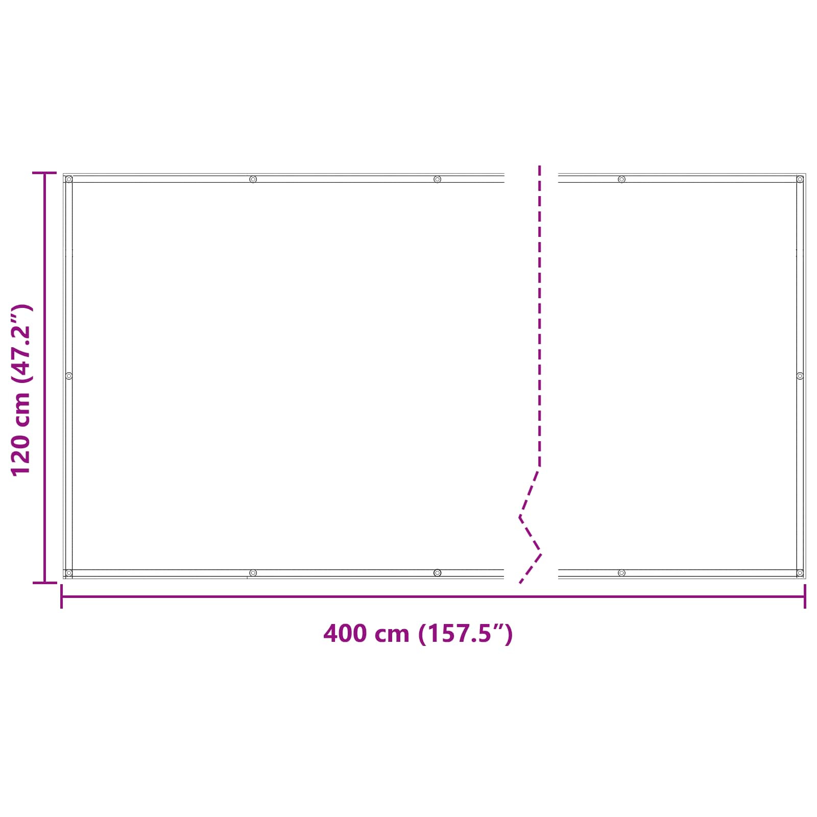 Balcony Screen Cherry 120 x 400 cm PU Coated Oxford Alu