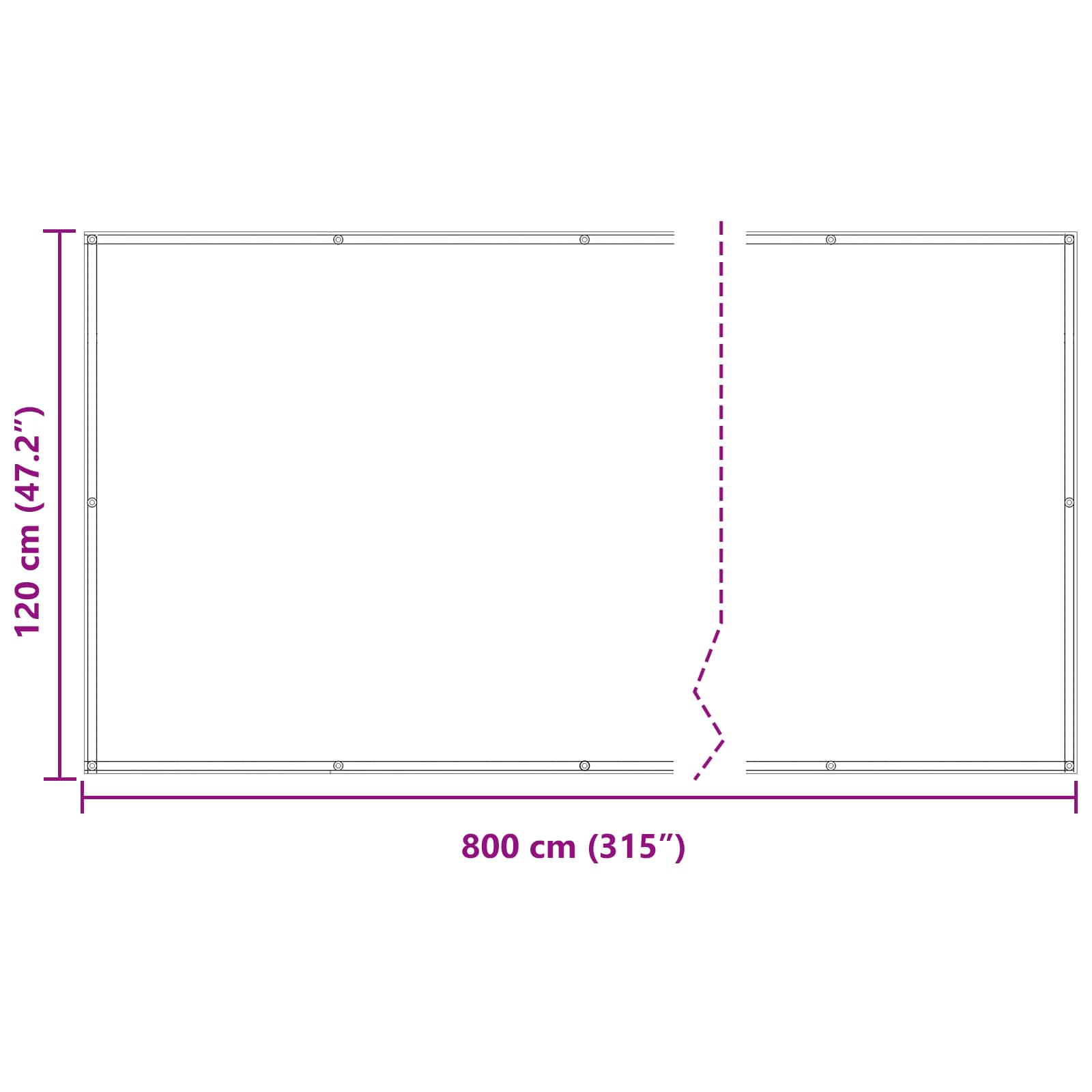 Balcony Screen Cherry 120 x 800 cm PU-Coated Oxford Aluminum