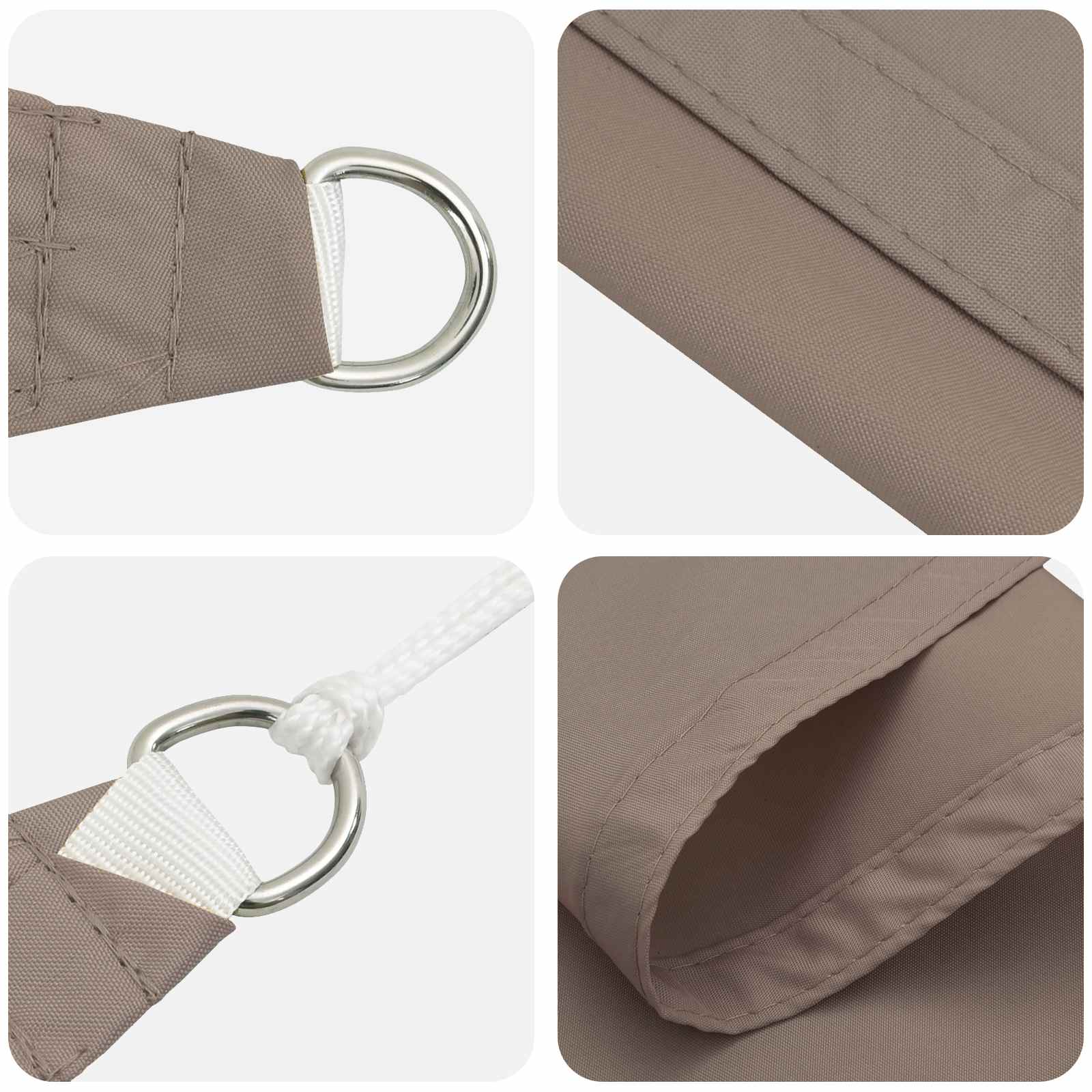 Saulės burė Taupe 6 x 2,5 m 100% poliesteris Oksfordas
