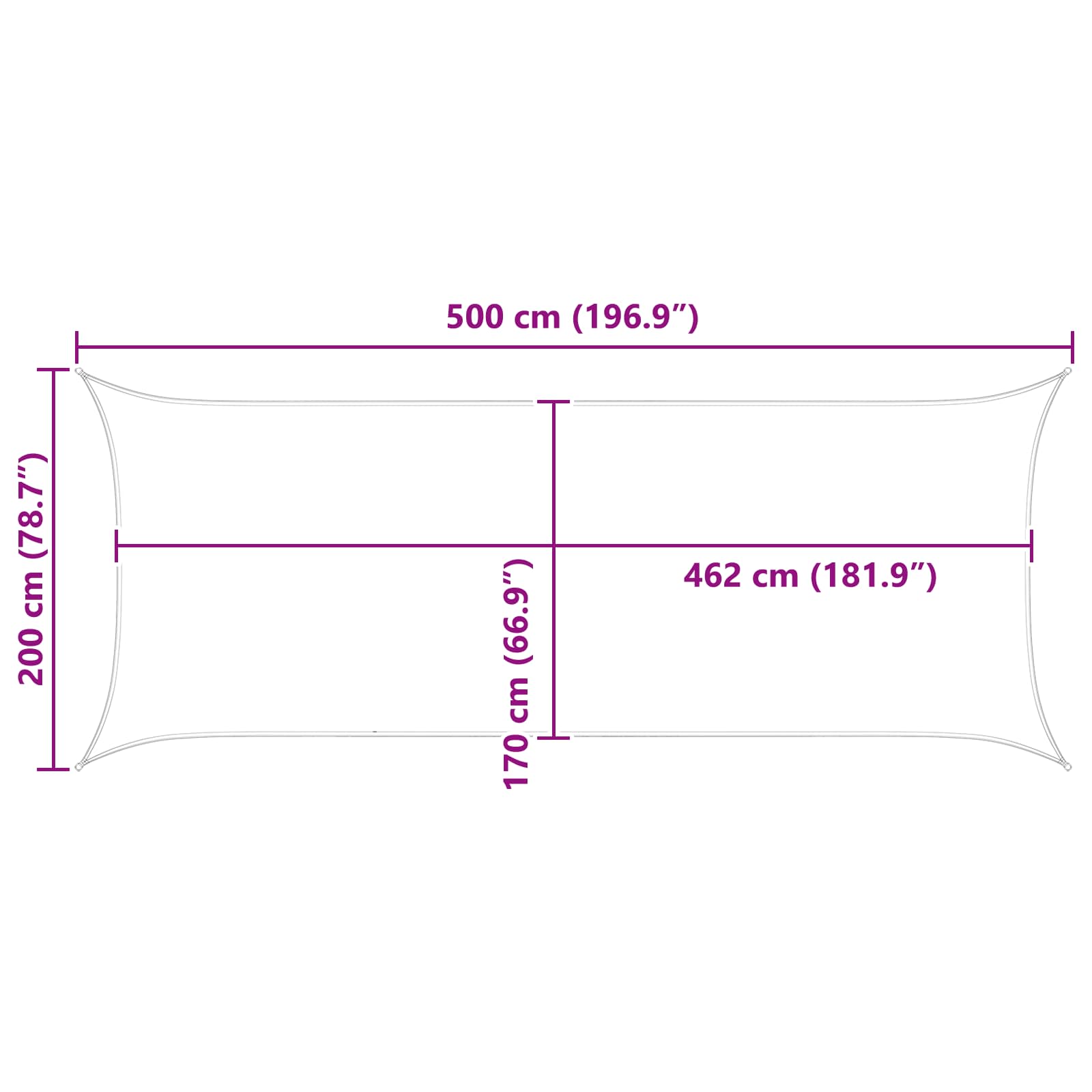 Saulessargs zils un balts 5 x 2 m 100% poliesters Oksforda