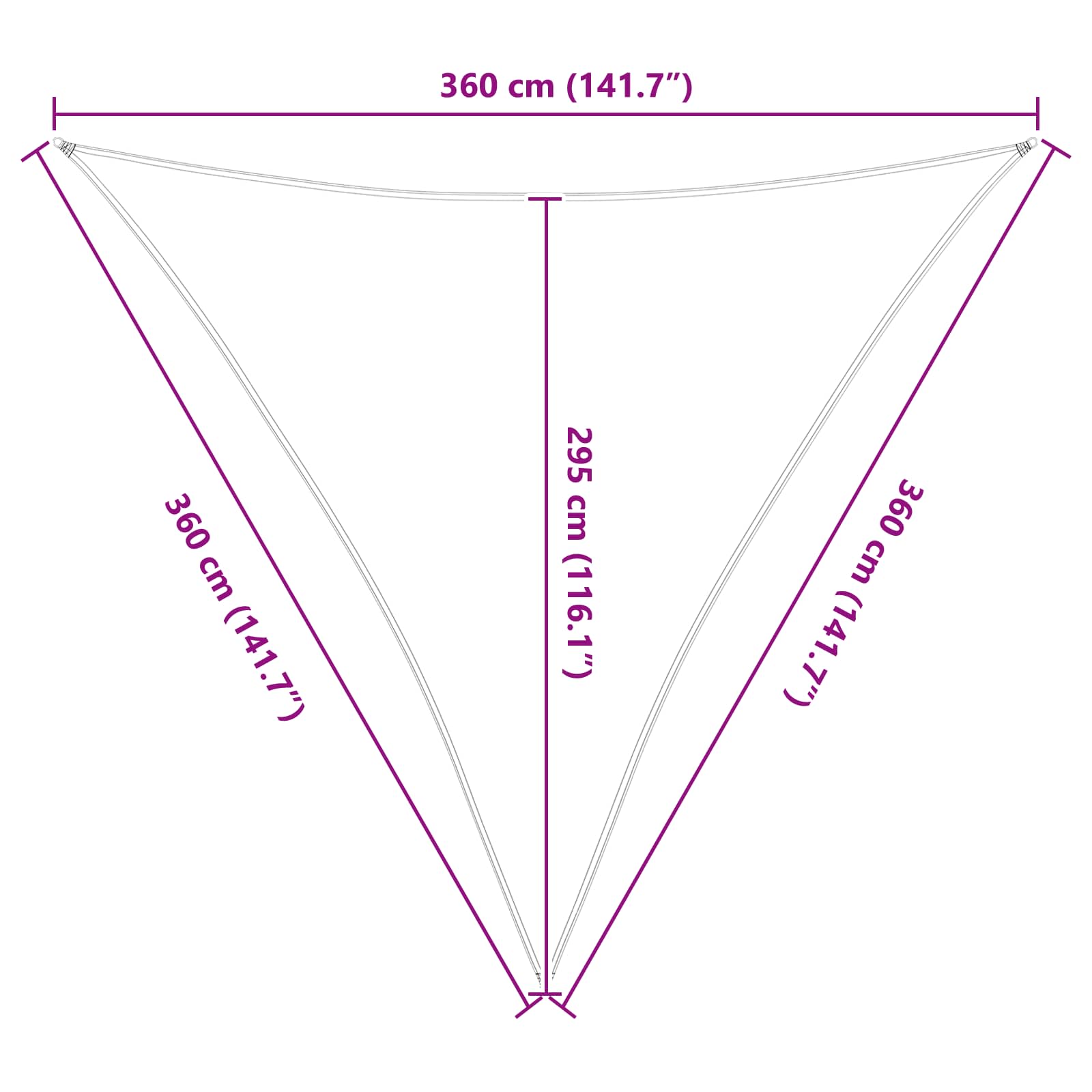 Saulės burė Oranžinė ir ruda 3,6 x 3,6 x 3,6 m