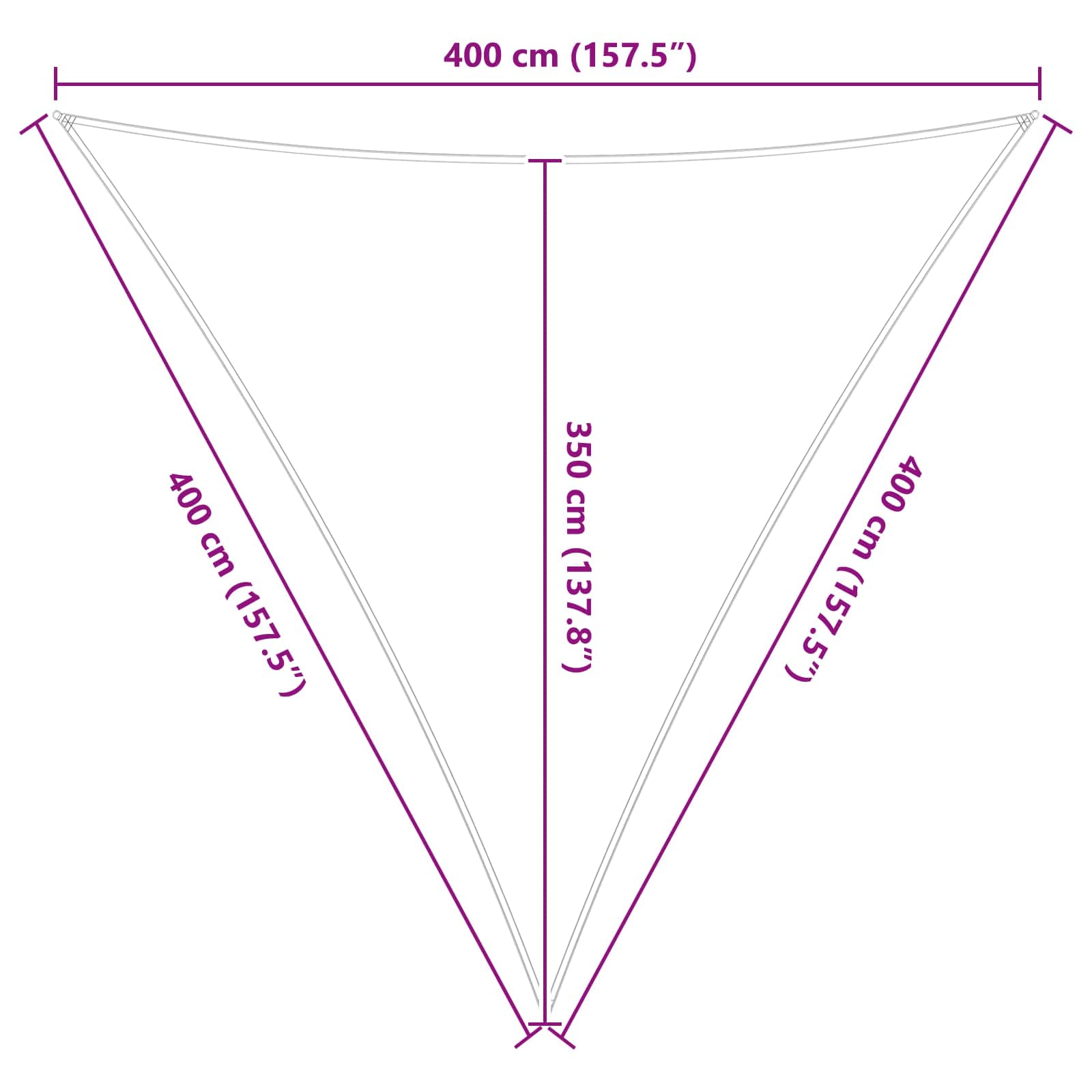 Saulės burė Oranžinė ir ruda 4 x 4 x 4 m