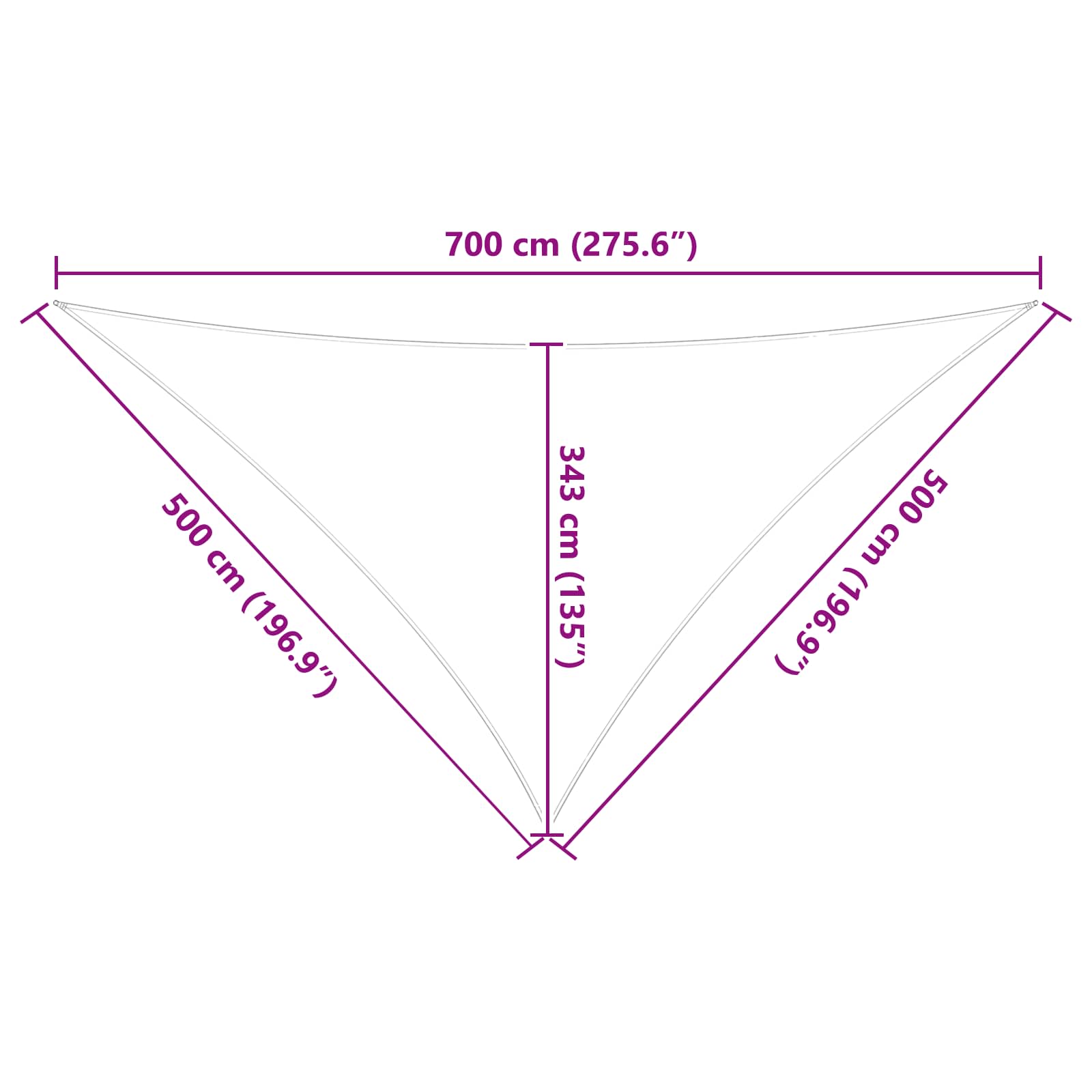 Saulės burė Mėlyna ir balta 7 x 5 x 5 m