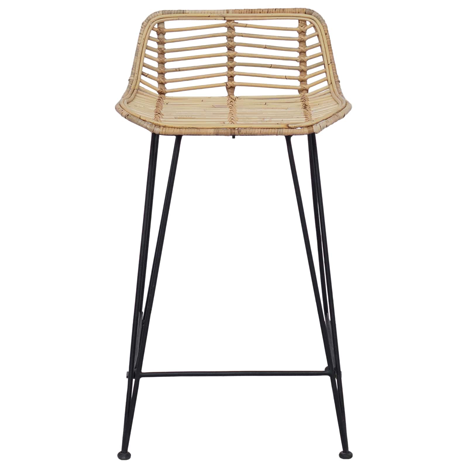 Baro taburetė 2 pcs Natūrali 44 x 45 x 76 cm Ratana ir Plienas