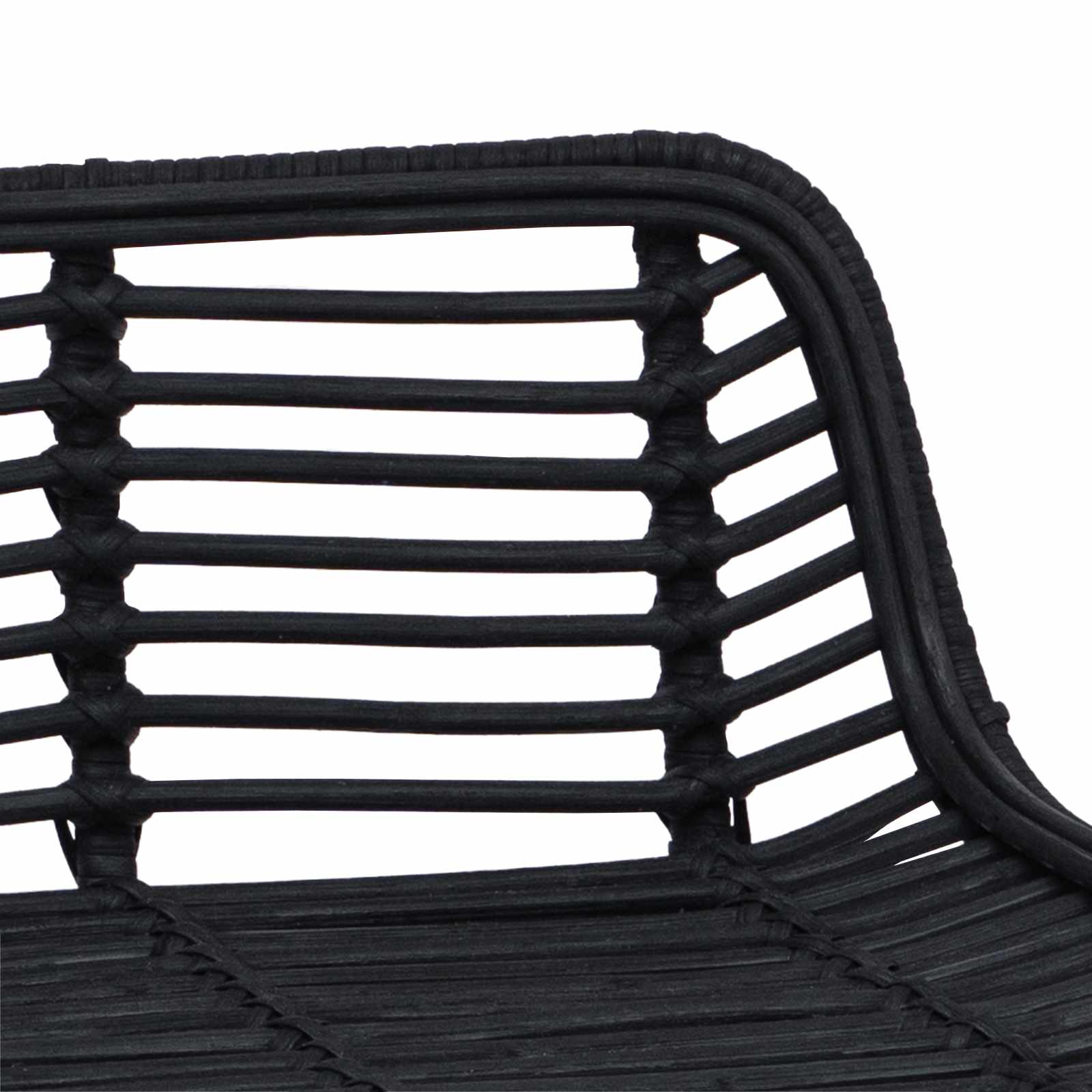 Baro taburetė 2 pcs Juoda 44 x 45 x 76 cm Ratana ir Plienas