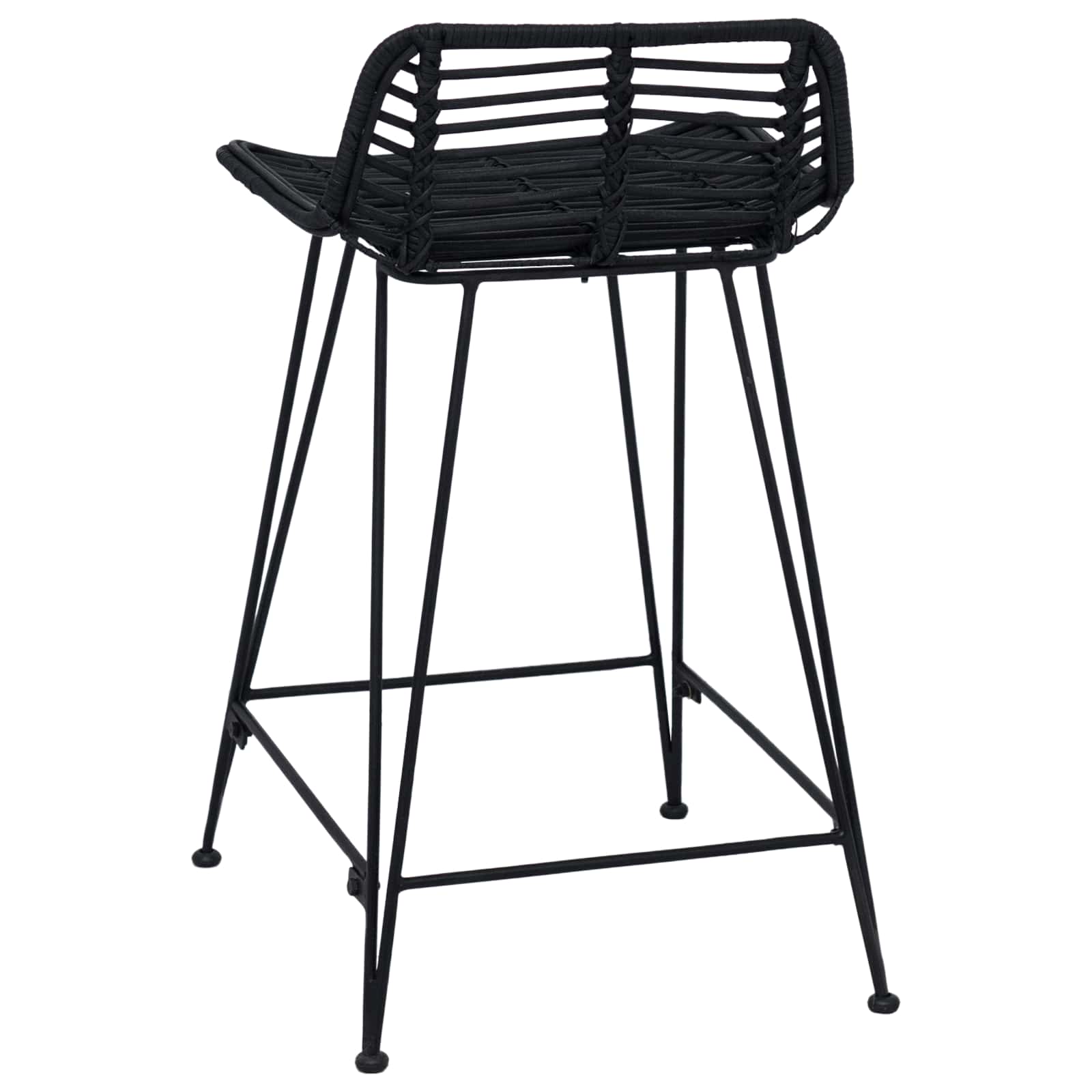 Baro taburetė 2 pcs Juoda 44 x 45 x 76 cm Ratana ir Plienas