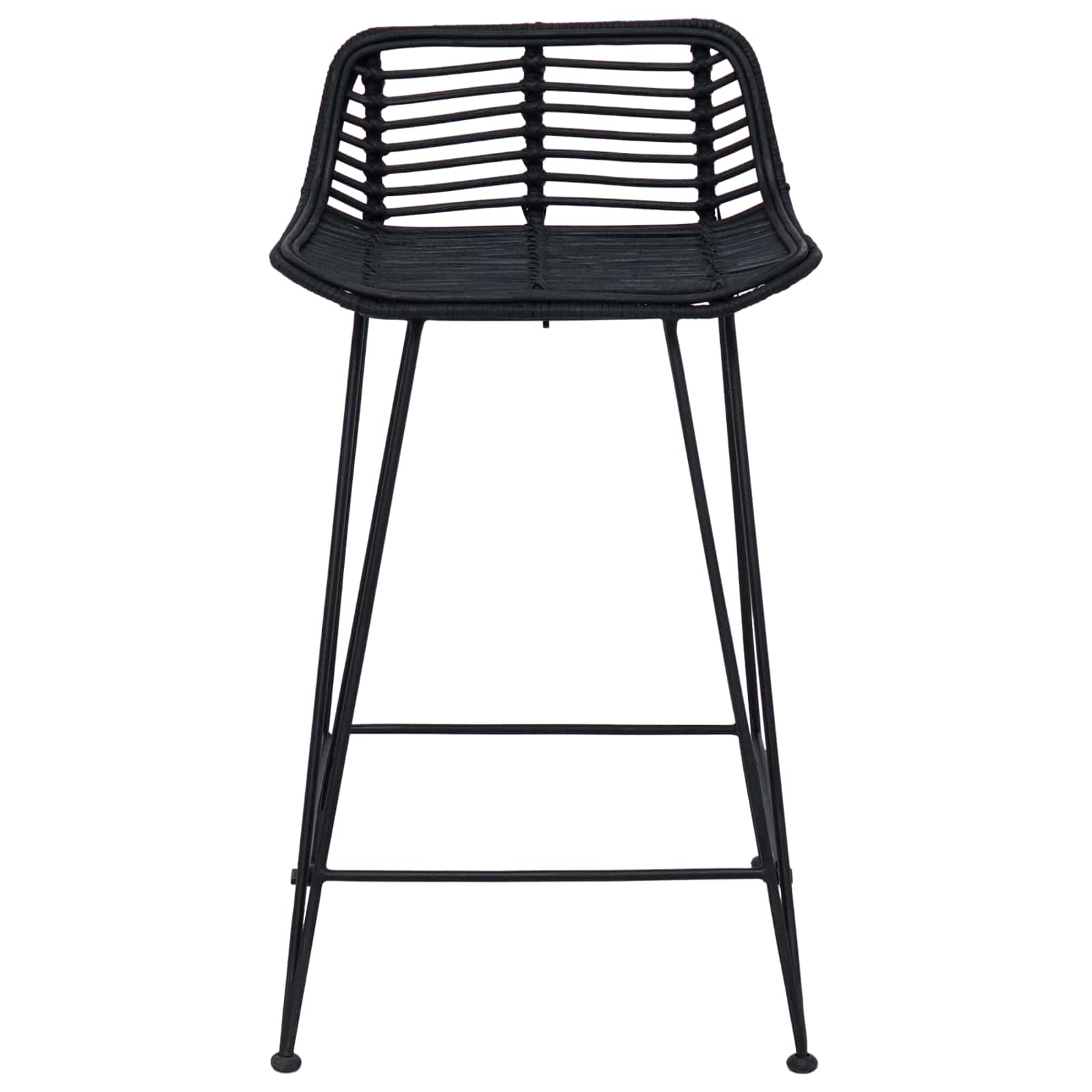 Baro taburetė 2 pcs Juoda 44 x 45 x 76 cm Ratana ir Plienas