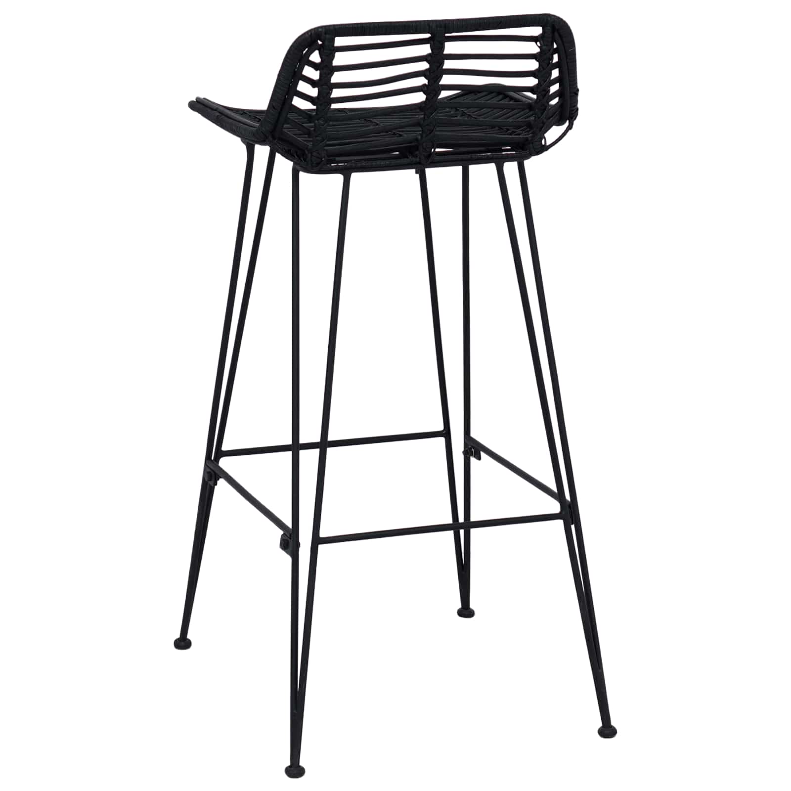 Baro taburetė 2 pcs Juodas 44 x 46 x 91 cm Ratana ir Plienas
