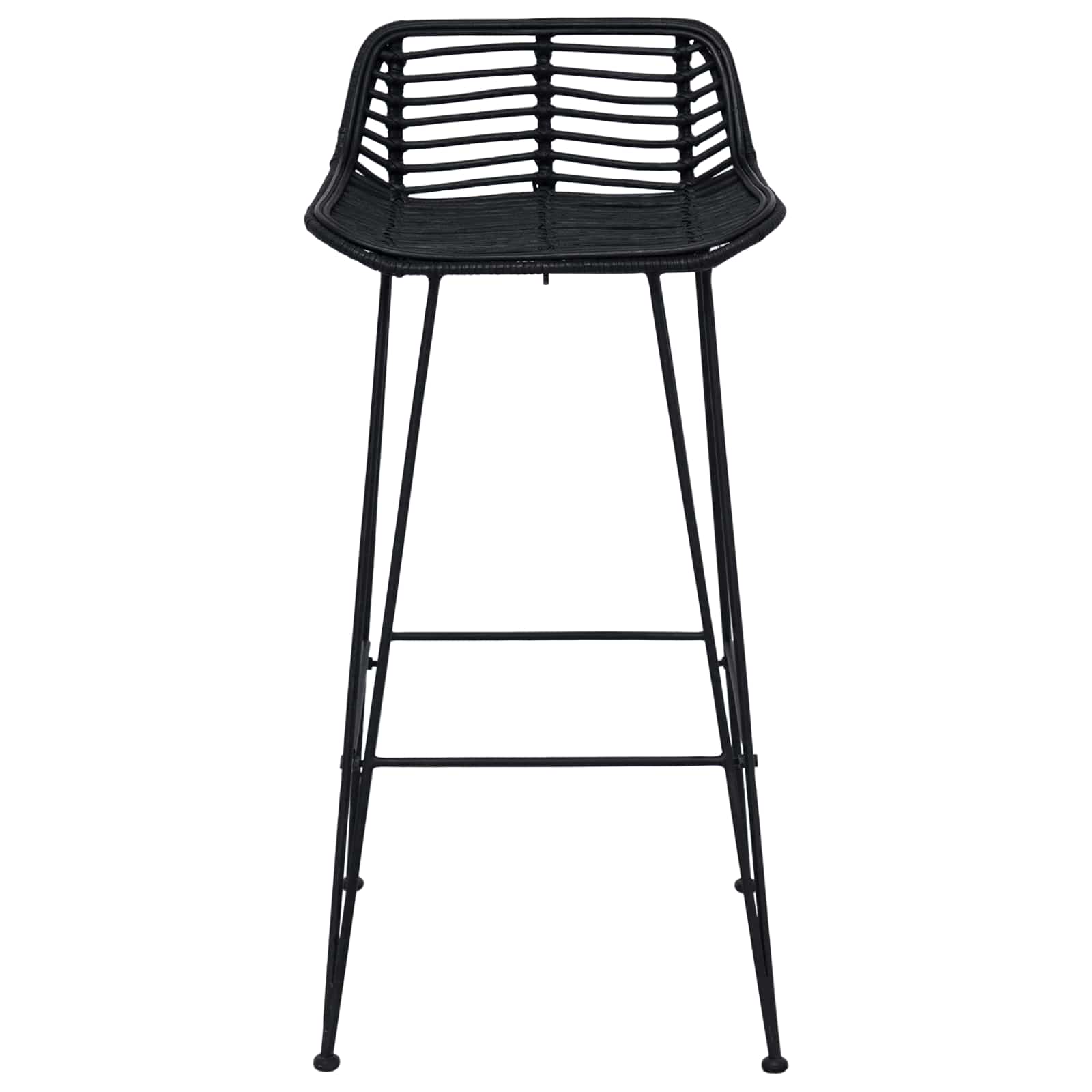 Baro taburetė 2 pcs Juodas 44 x 46 x 91 cm Ratana ir Plienas