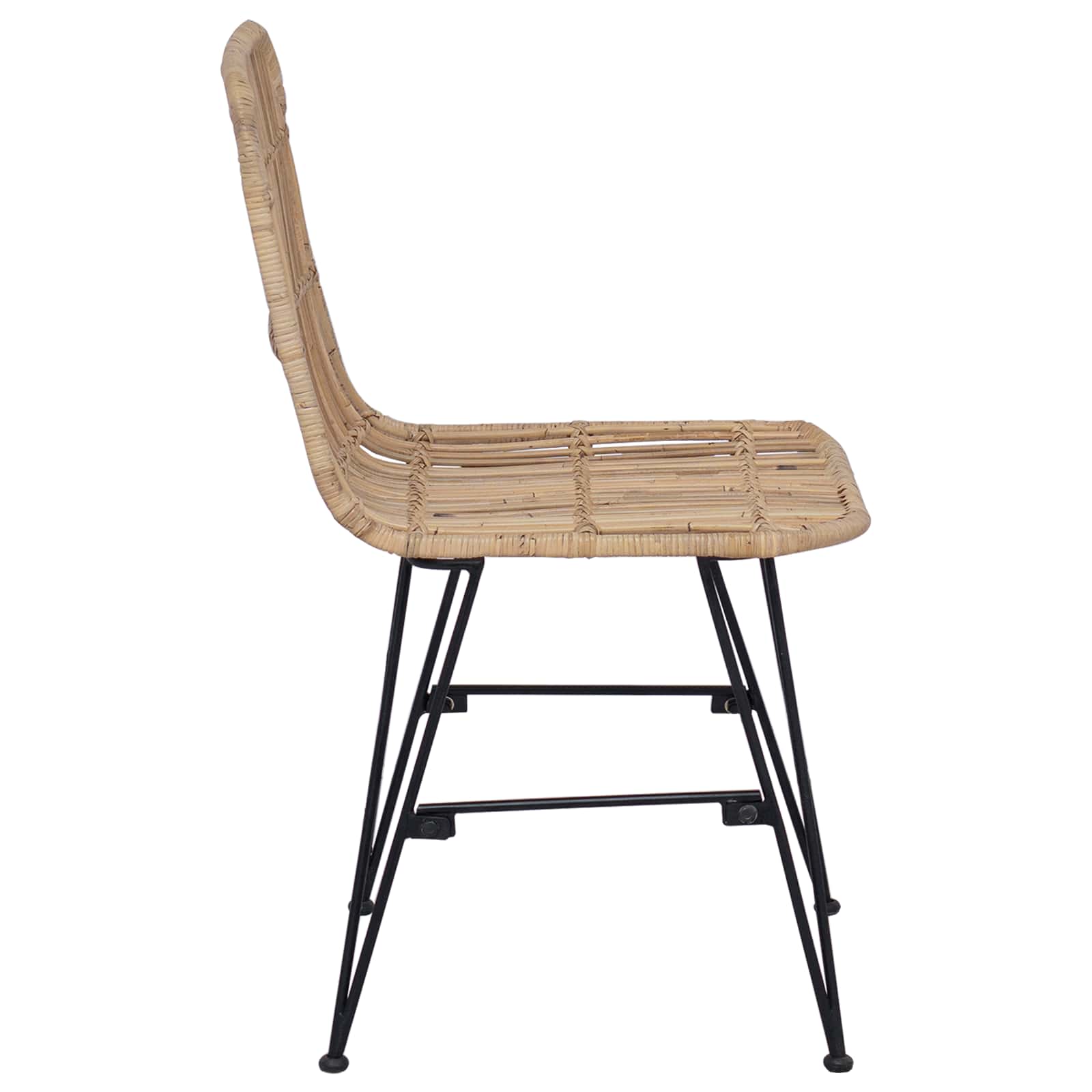 Valgomojo kėdė 2 pcs Natūrali 41 x 55 x 85 cm Ratana ir Plienas