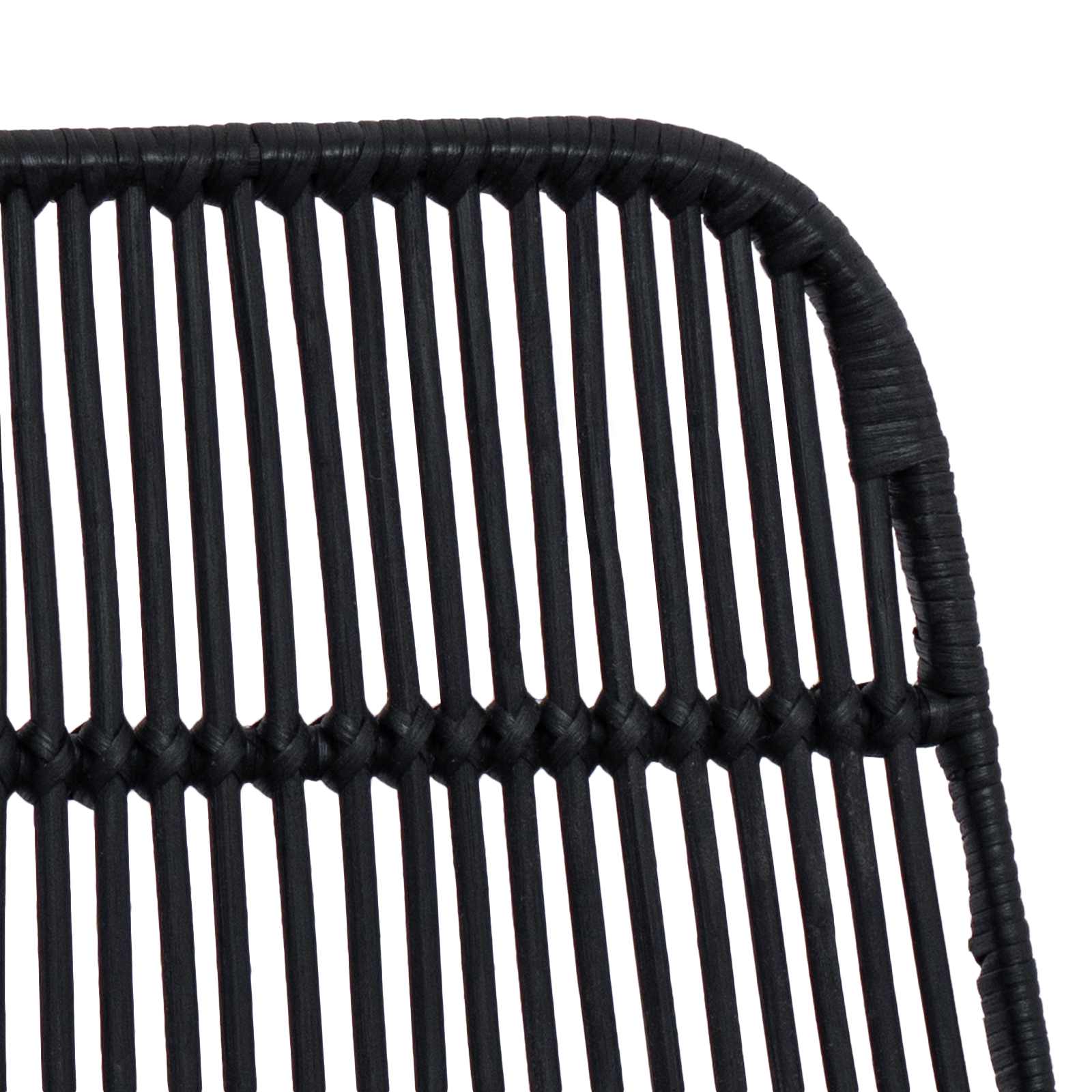 Baro taburetė 2 pcs Juoda 44 x 54 x 96 cm Ratana ir Plienas