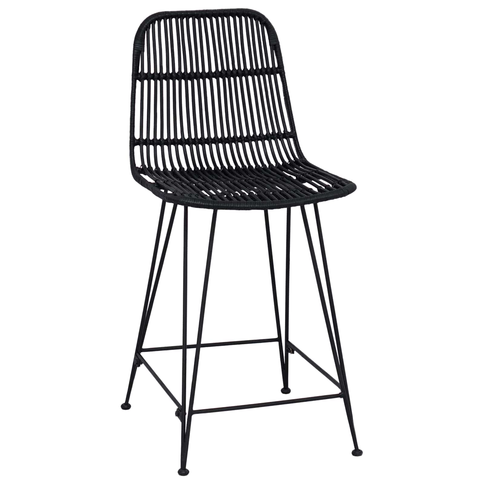 Baro taburetė 2 pcs Juoda 44 x 54 x 96 cm Ratana ir Plienas