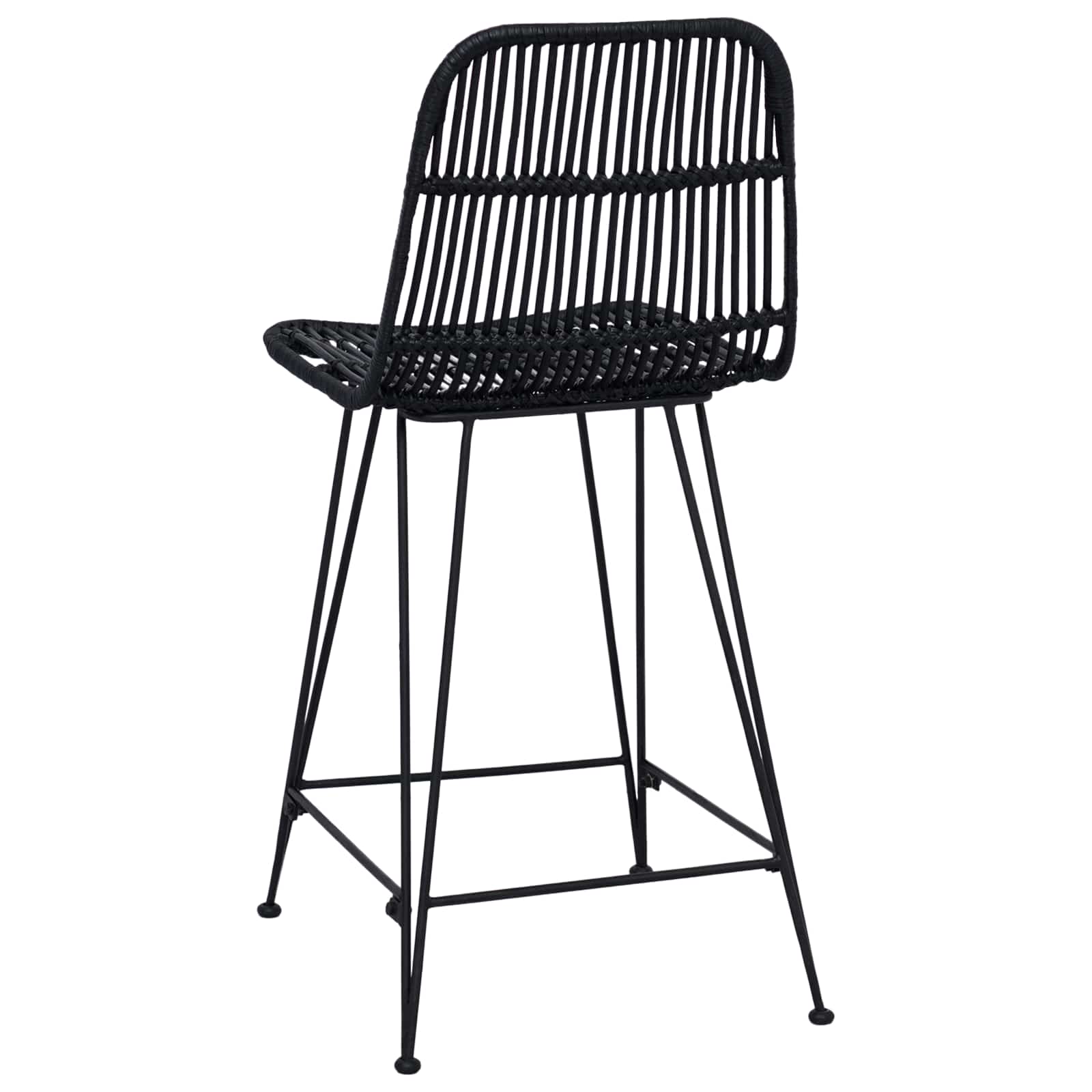 Baro taburetė 2 pcs Juoda 44 x 54 x 96 cm Ratana ir Plienas