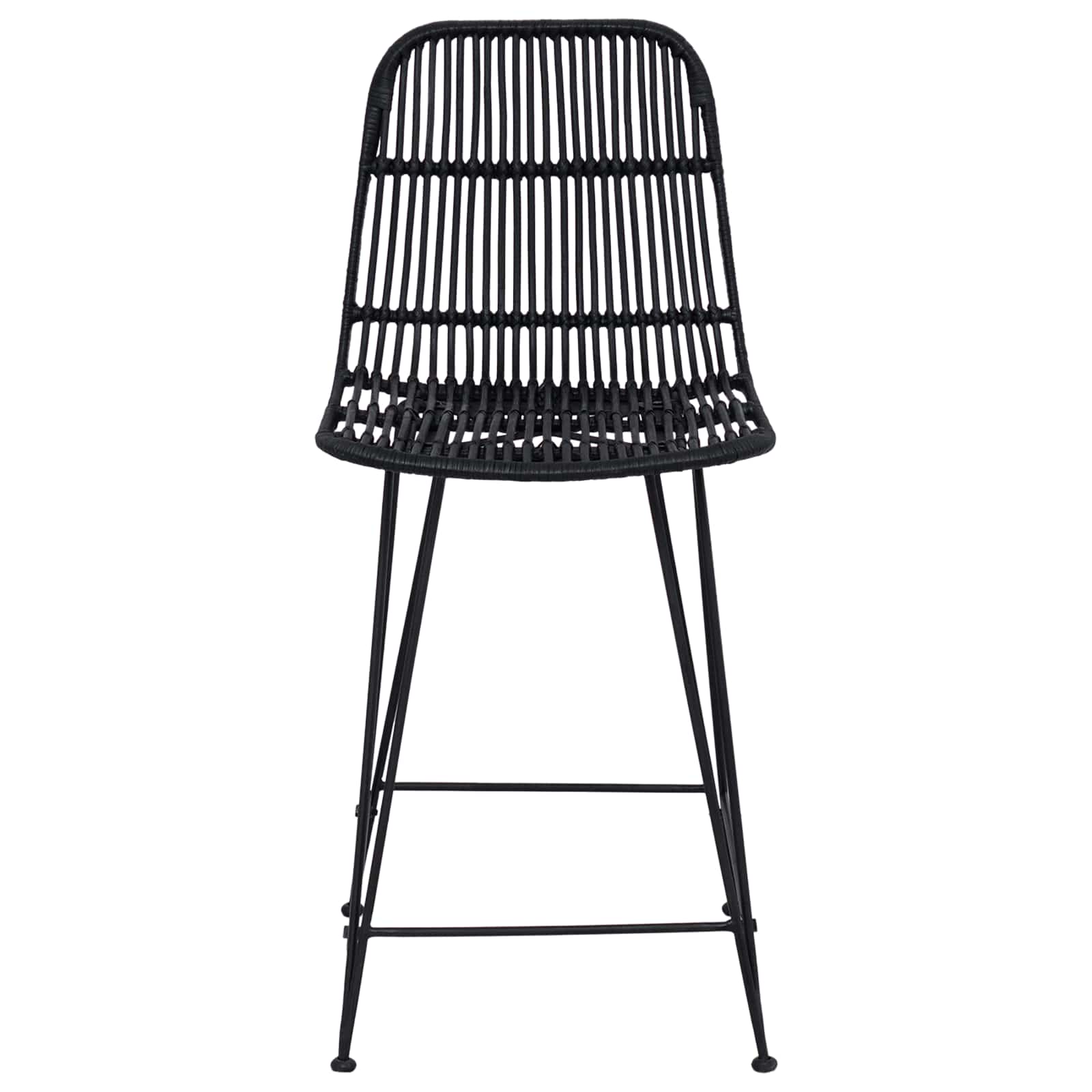 Baro taburetė 2 pcs Juoda 44 x 54 x 96 cm Ratana ir Plienas