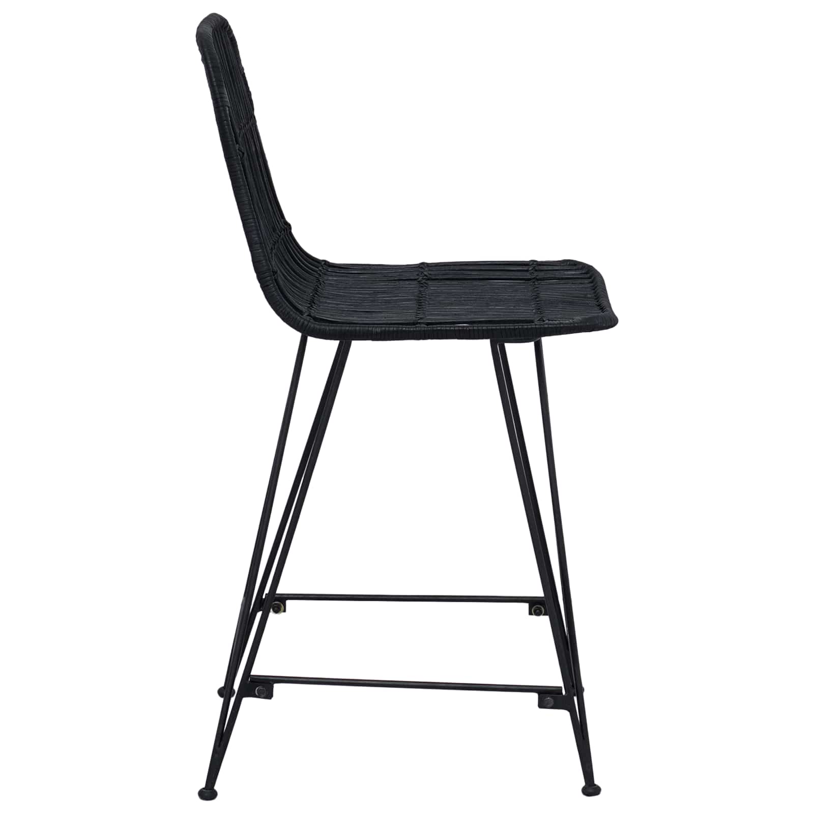 Baro taburetė 2 pcs Juoda 44 x 54 x 96 cm Ratana ir Plienas