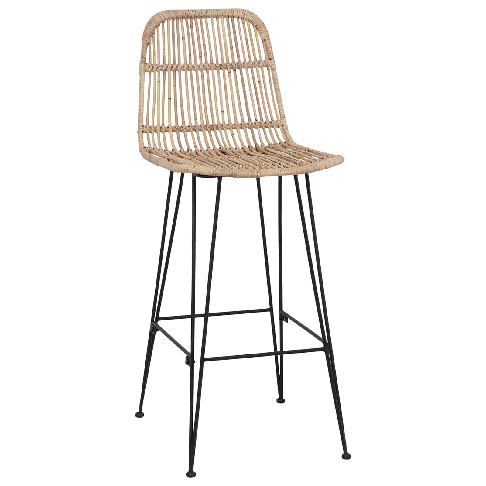 Baro taburetė 2 pcs Natūrali 44 x 55 x 109 cm Ratana ir Plienas