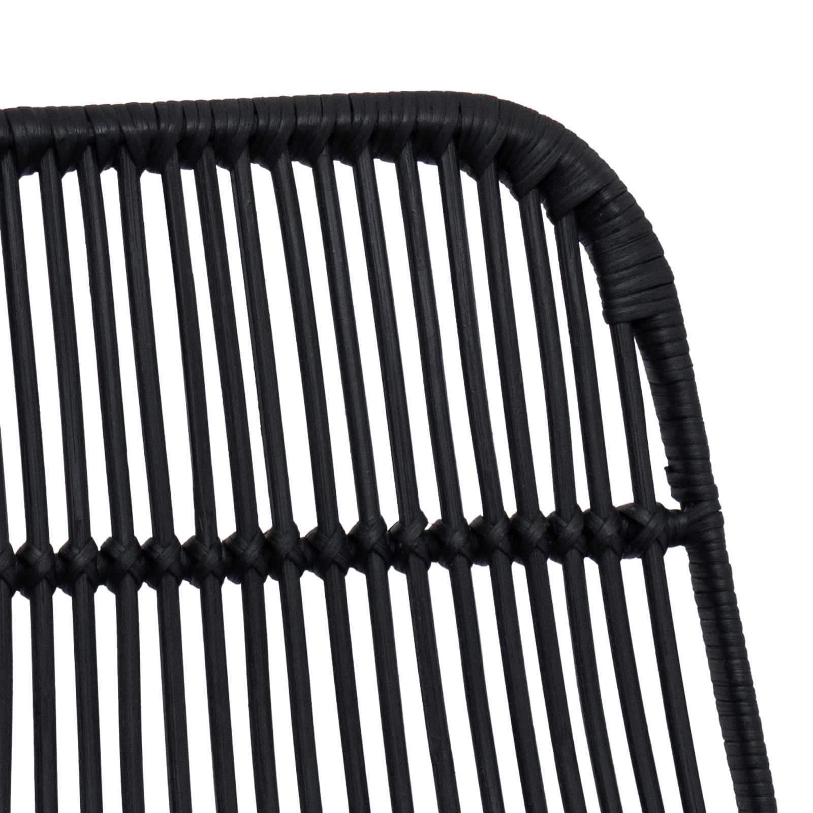 Baro taburetė 2 pcs Juoda 44 x 55 x 109 cm Ratana ir Plienas