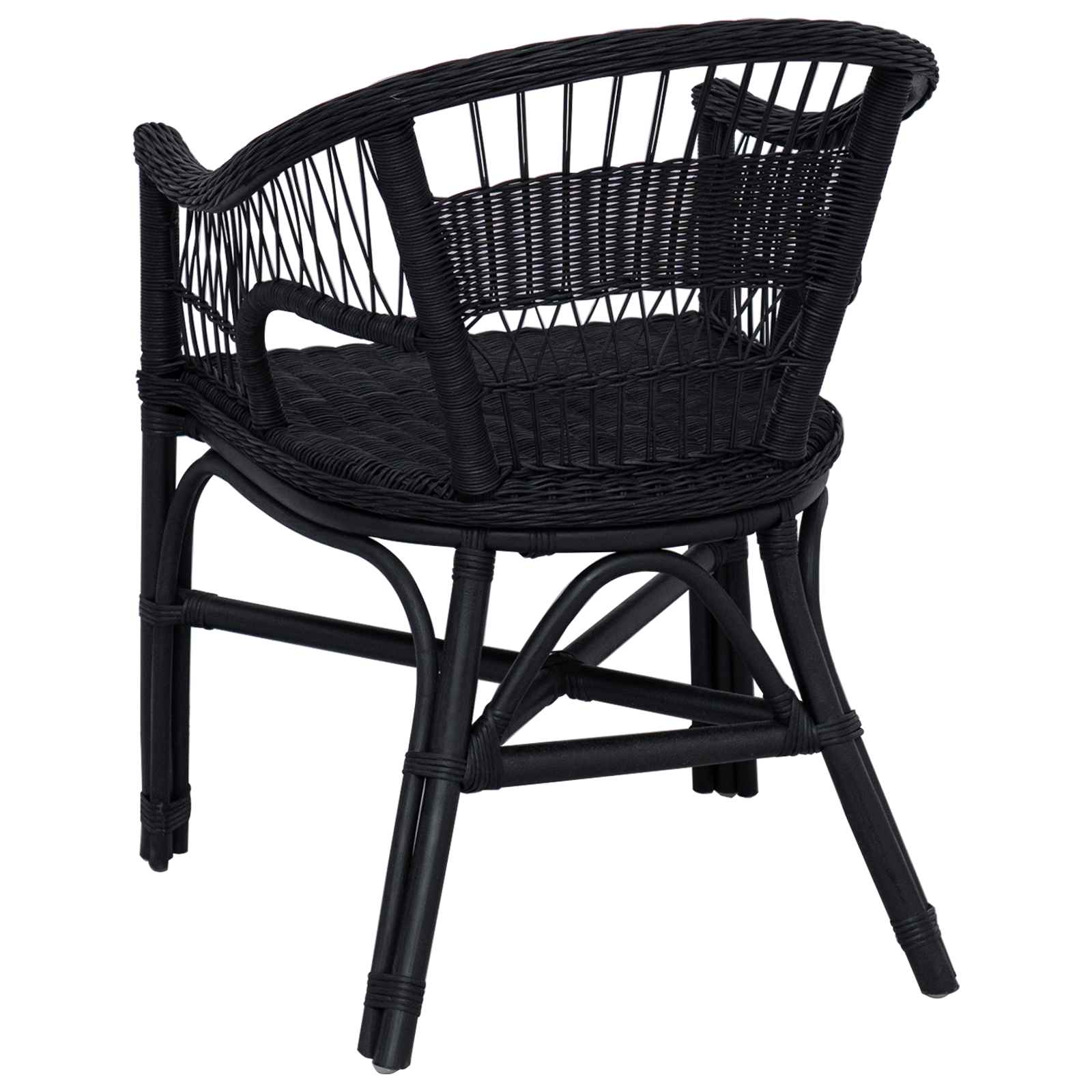 Susilankstantis krėslas Juoda 60 x 60 x 81 cm Ratanas