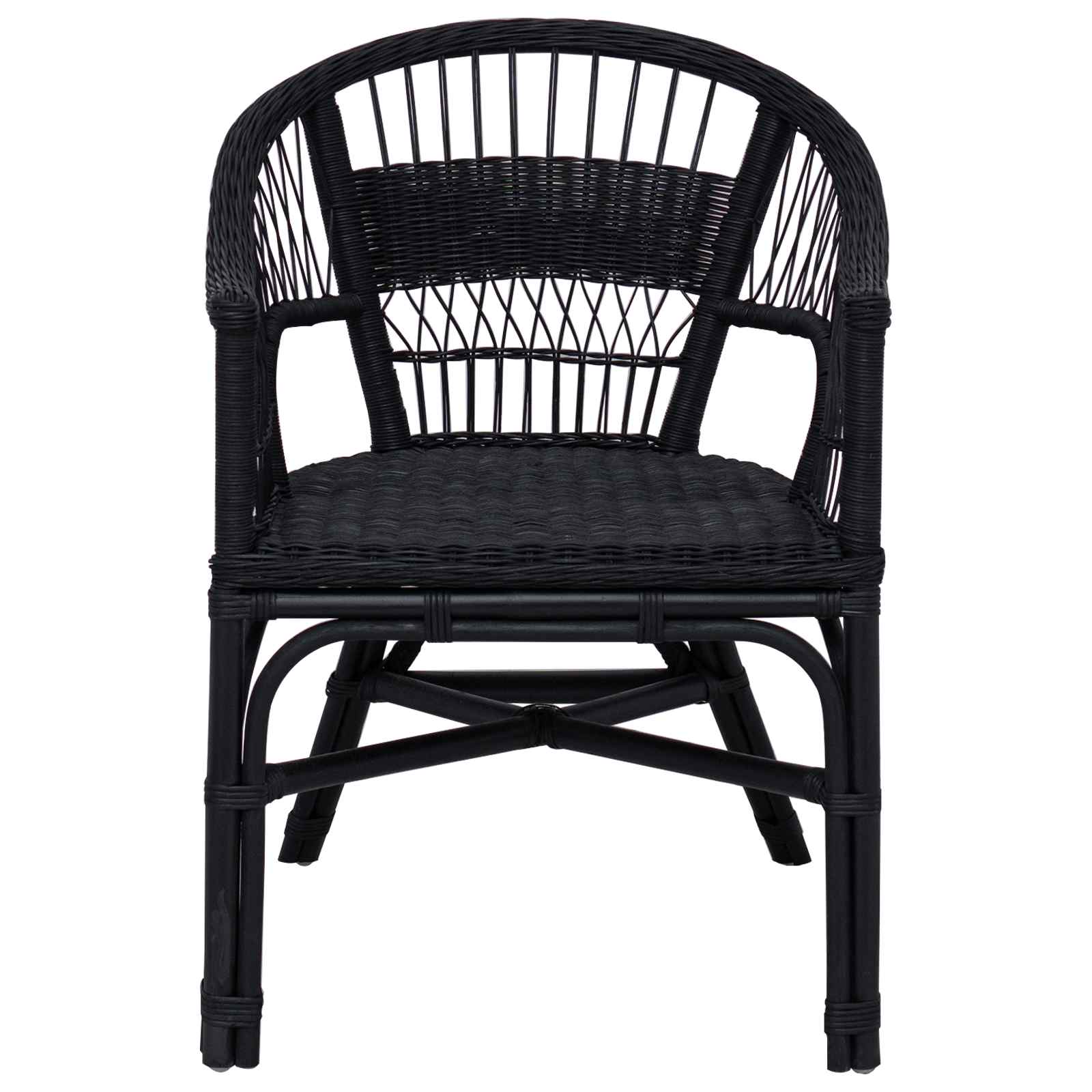 Susilankstantis krėslas Juoda 60 x 60 x 81 cm Ratanas