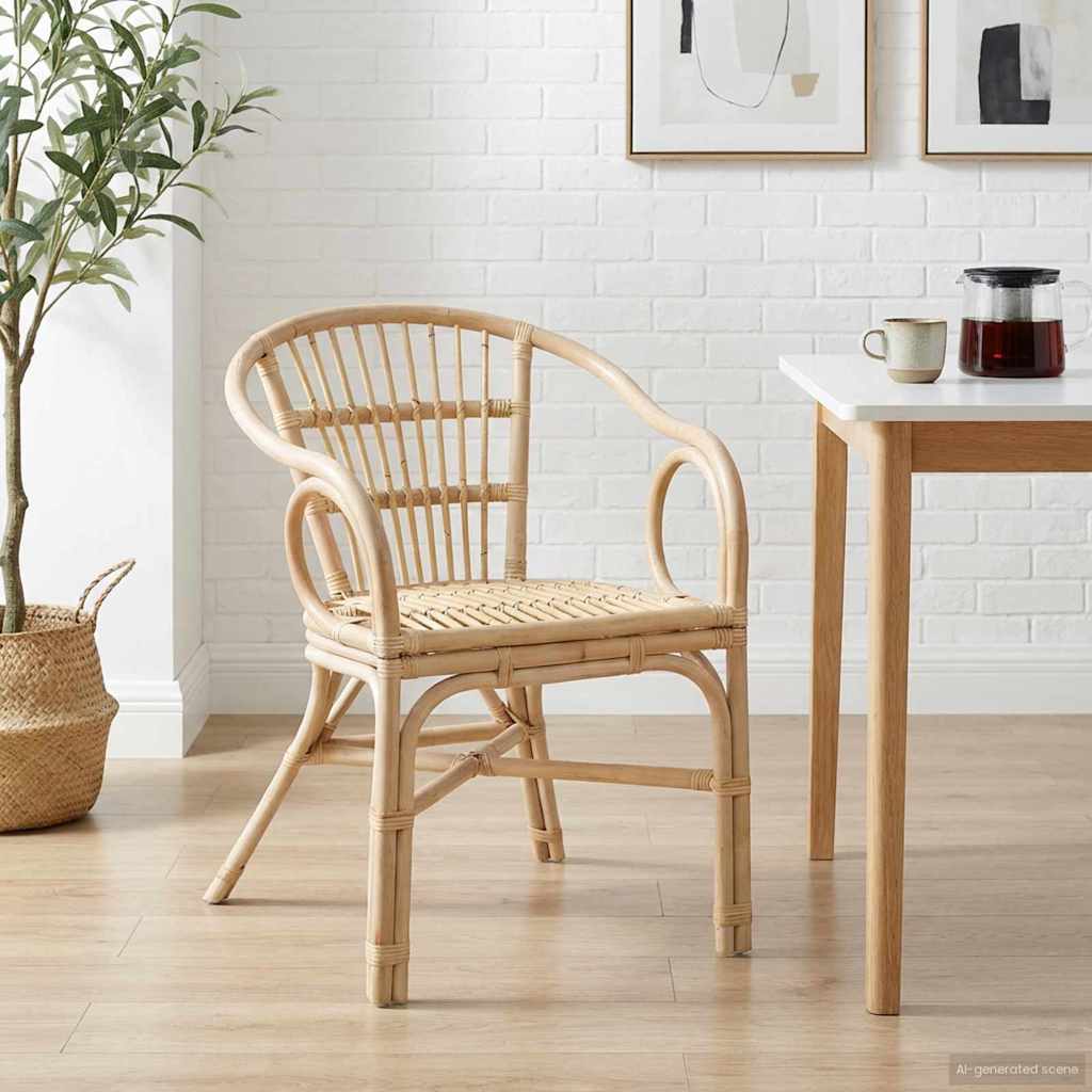 Saliekamais krēsls dabīgs 58 x 60 x 81 cm Rotangpalma